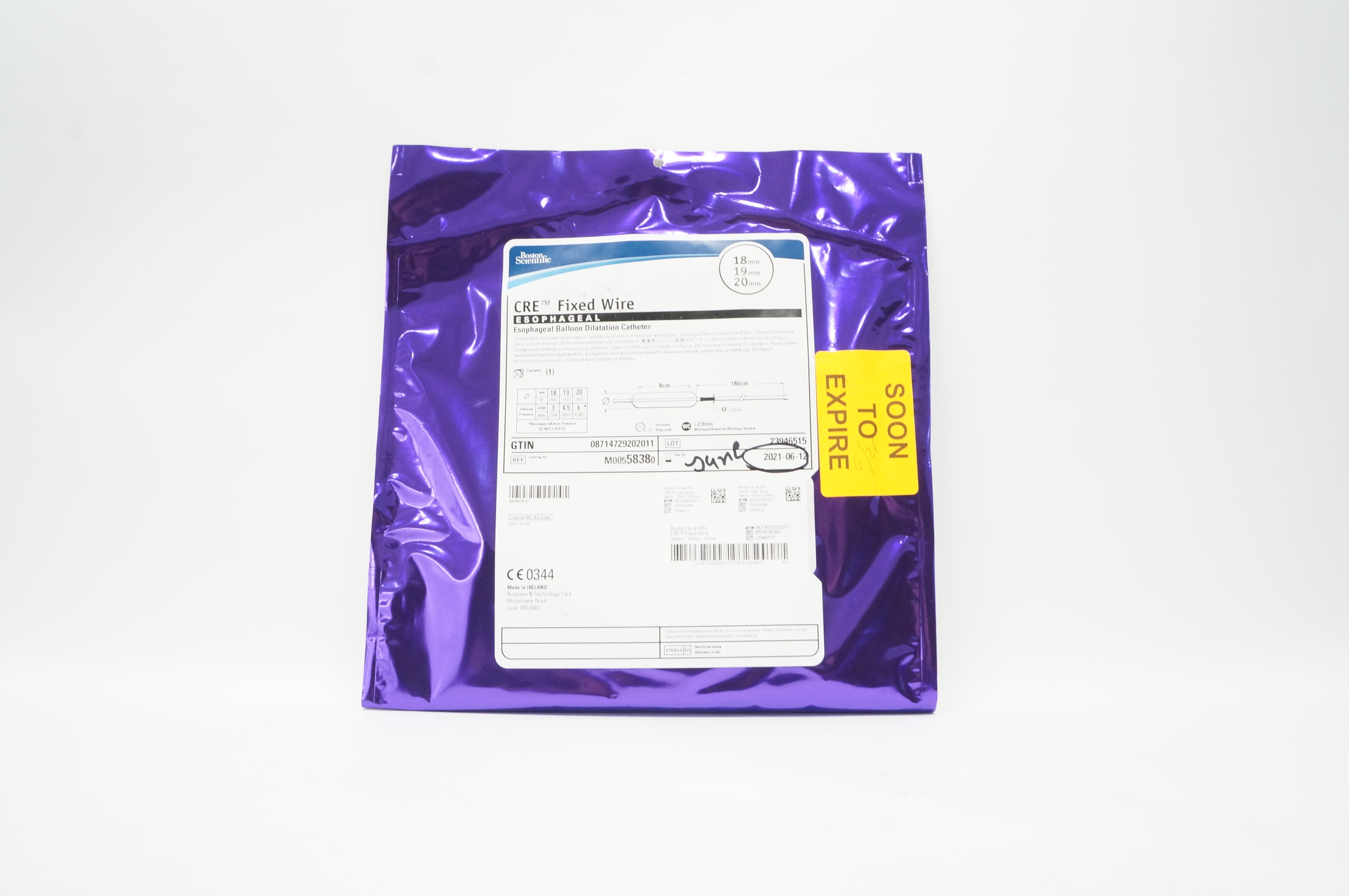 Boston Scientific M00558380 CRE Esophageal Balloon Dilatation Cath. 18x19 x 20mm