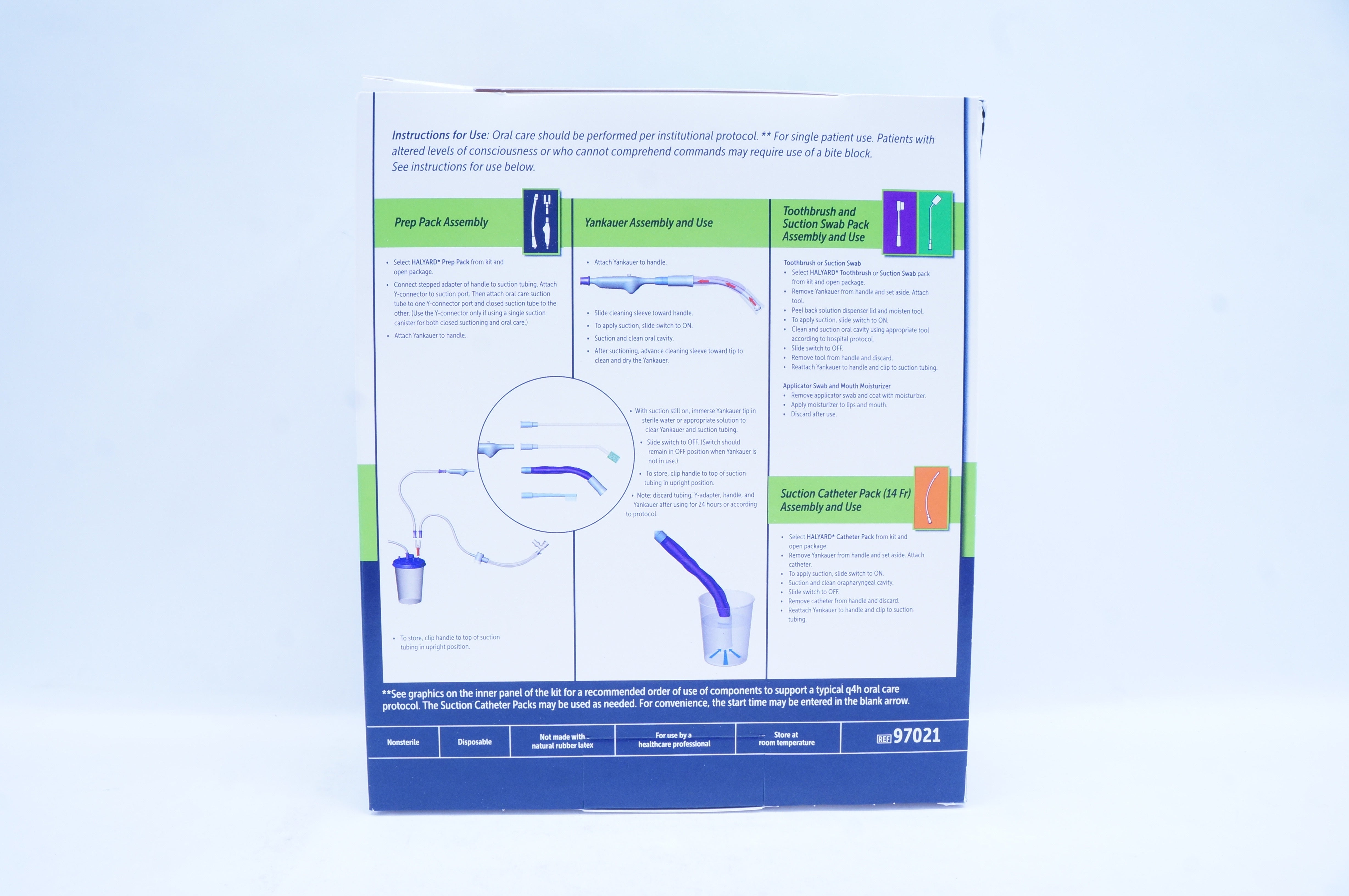 Halyard Health 97021 24-Hour Oral Care Kit, 14Fr - Box of 4