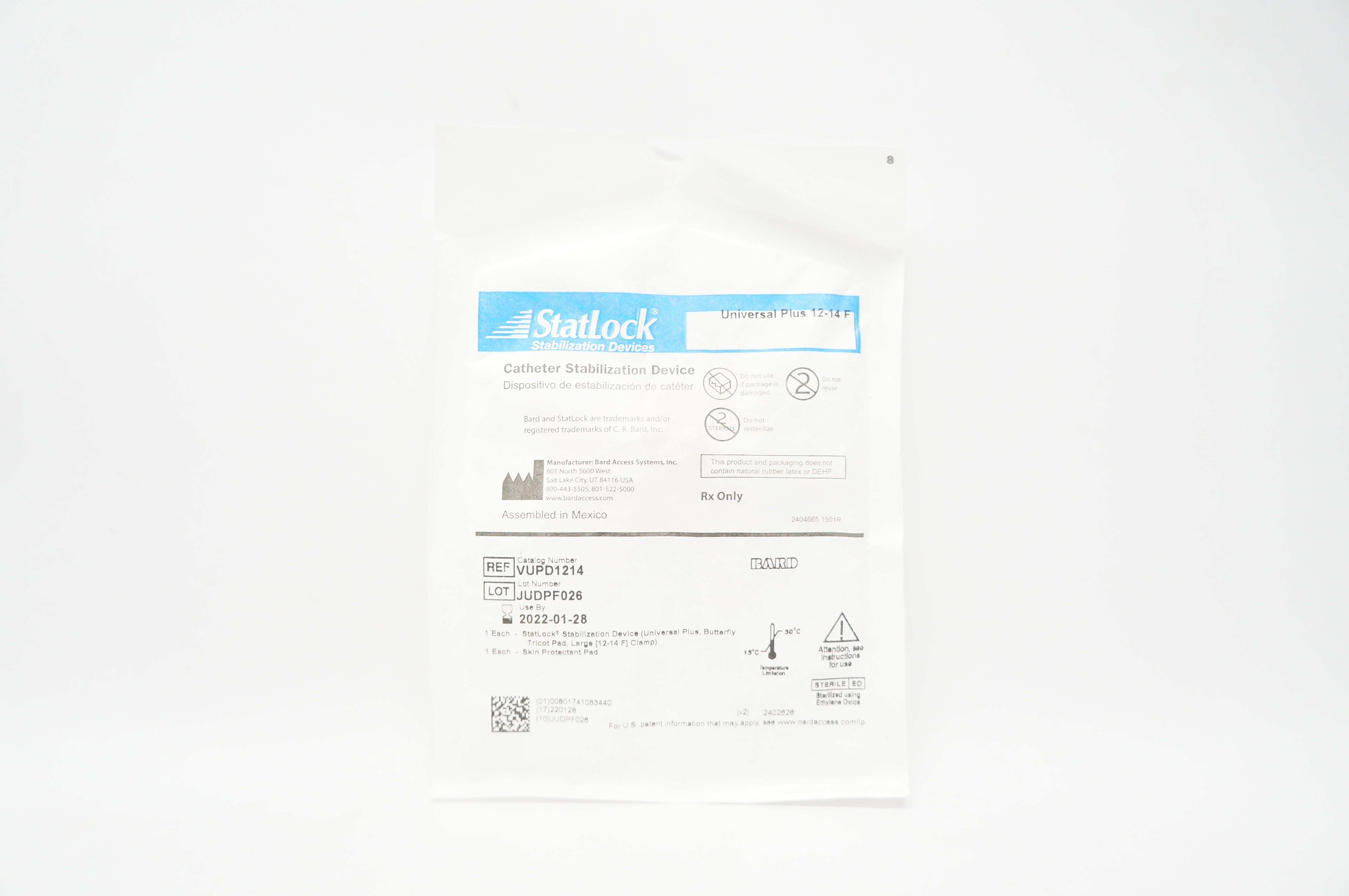 Bard VUPD1214 StatLock Cath. Stabilization Device Universal (x)