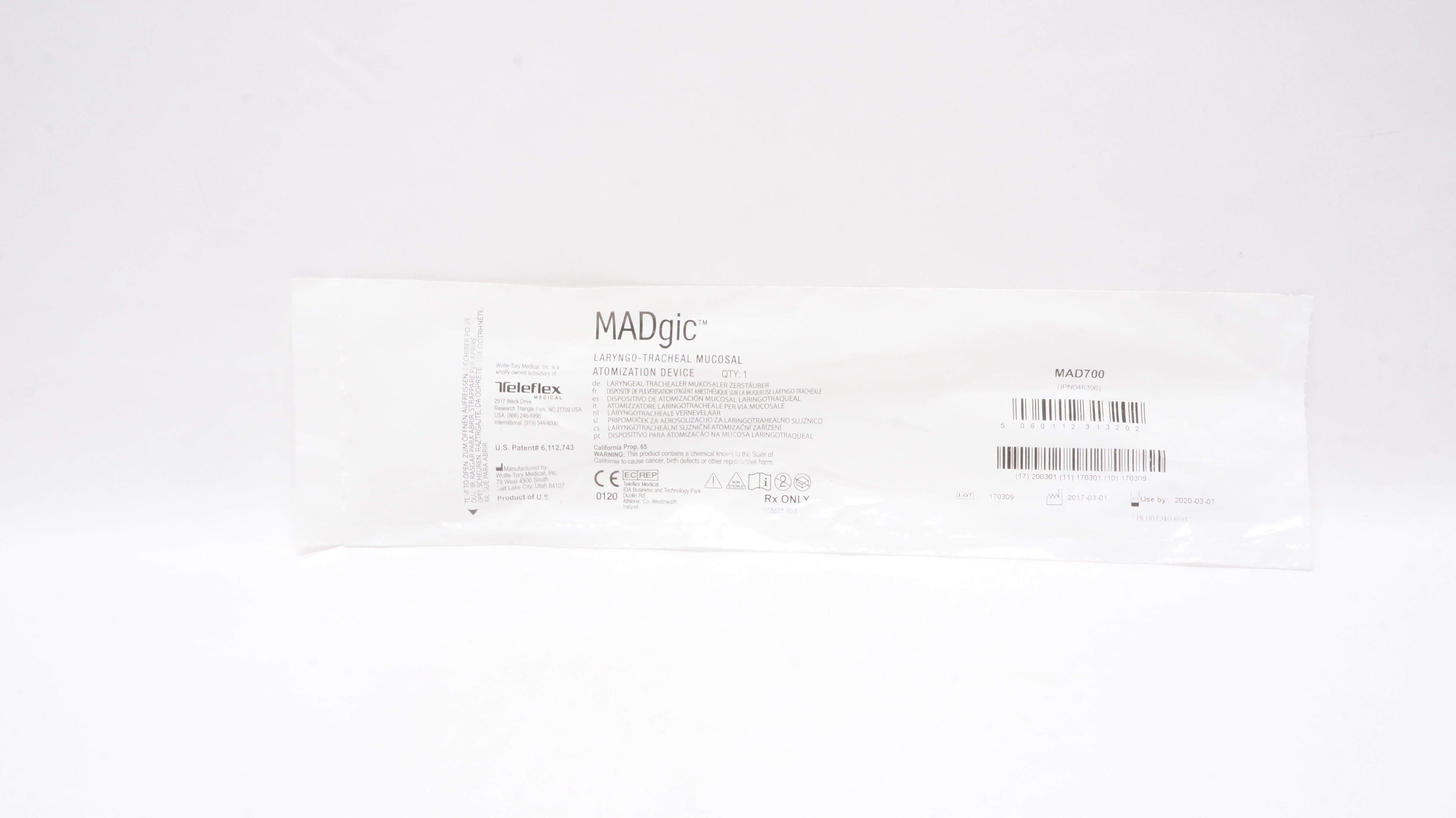 Teleflex MAD700 LMA MADgic Laryngo-Tracheal Mucosal Atomization Device (x)
