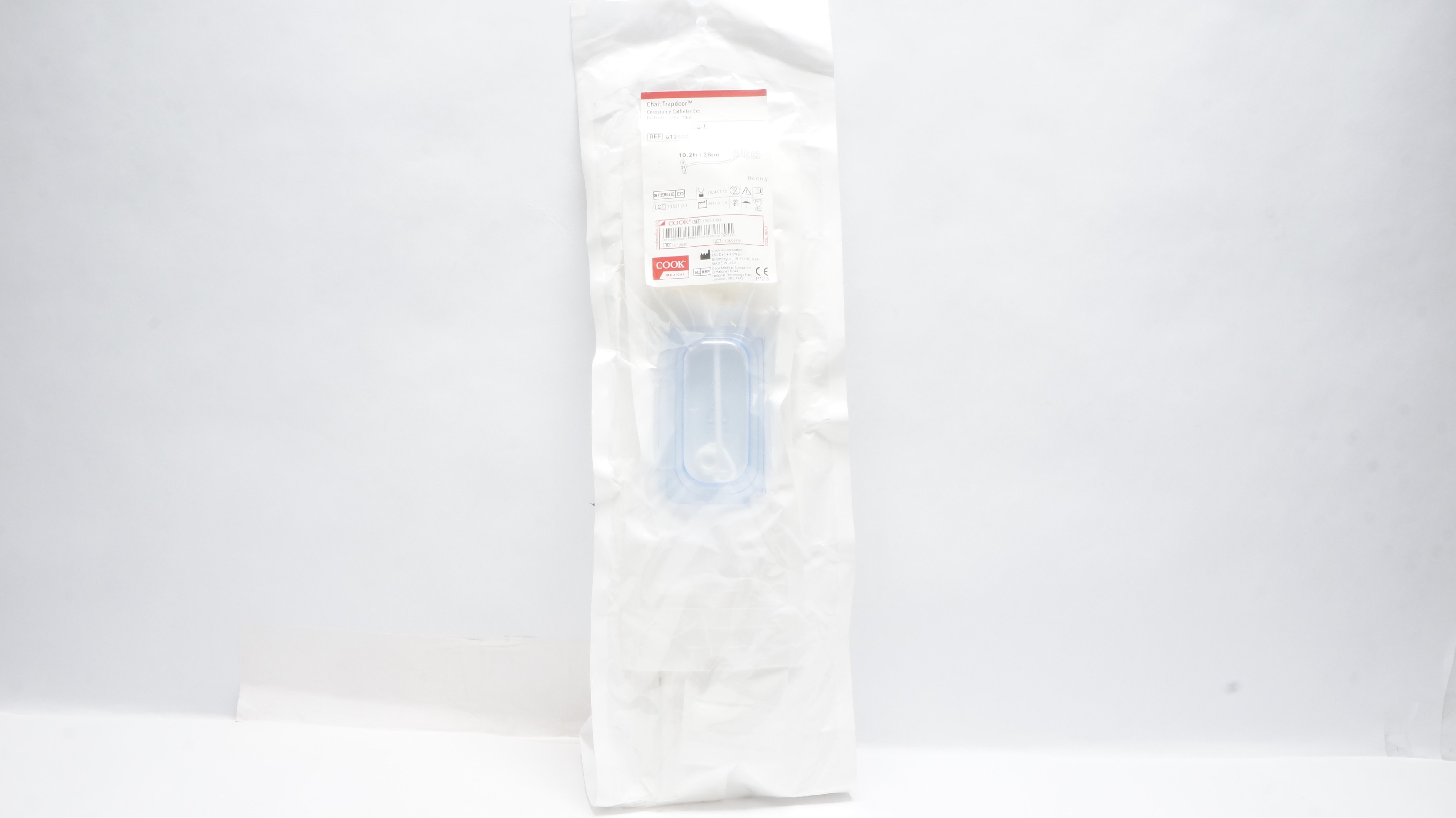 Cook Medical G12685 Chait Trapdoor Cecostomy Cath. Set 6-14cm, 28cm x 10.2Fr (x)