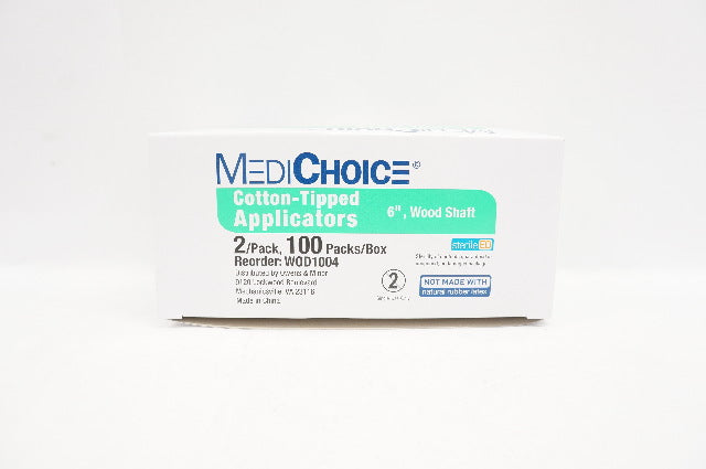 MediChoice WOD1004 Sterile Cotton-Tipped Applicators 6inch - Box of 200 (x)