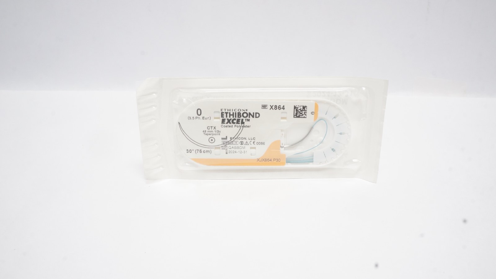 Ethicon X864 ETHIBOND EXCEL Suture 0 30" Coated Polyester