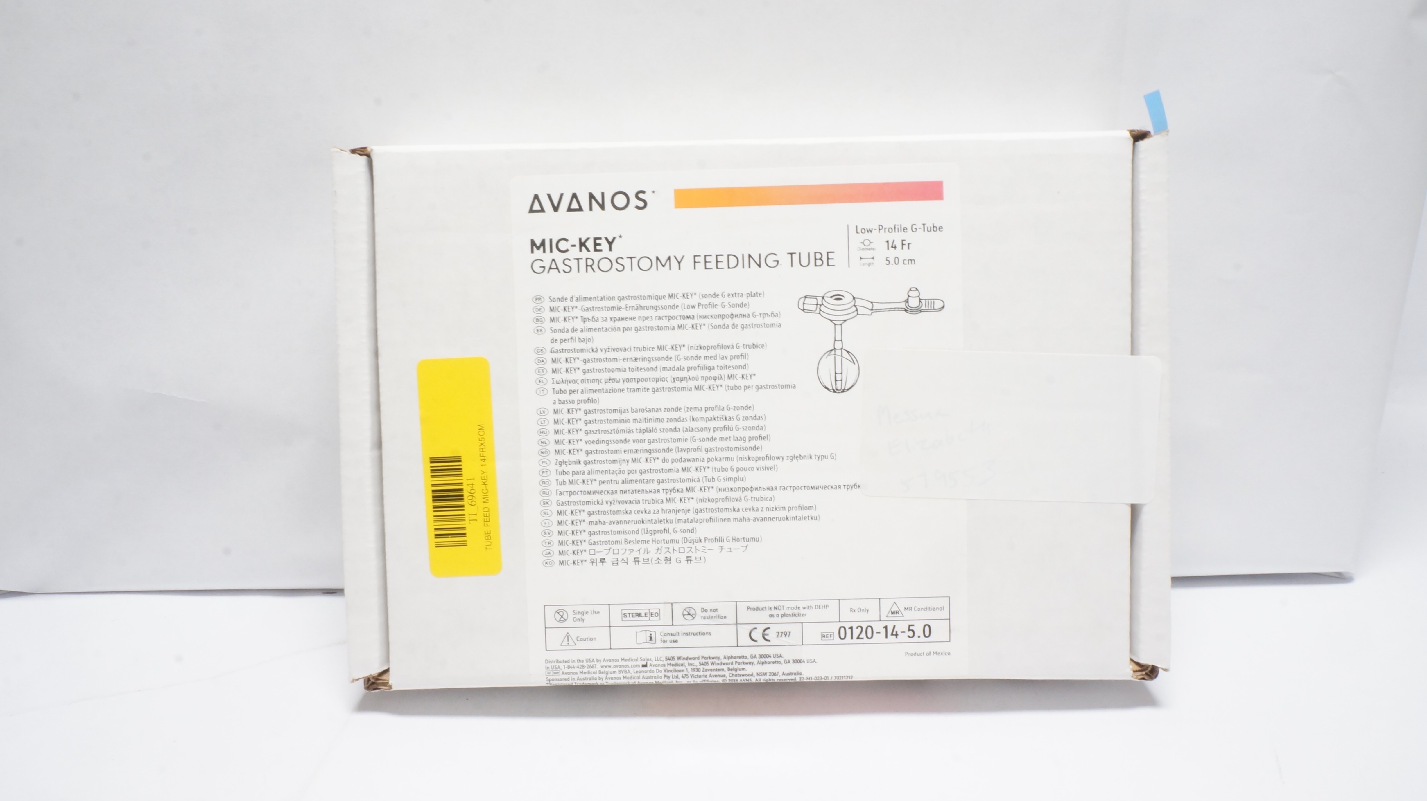 Avanos 0120-14-5.0 MIC-KEY Gastrostomy Feeding Tube 14Fr (x)
