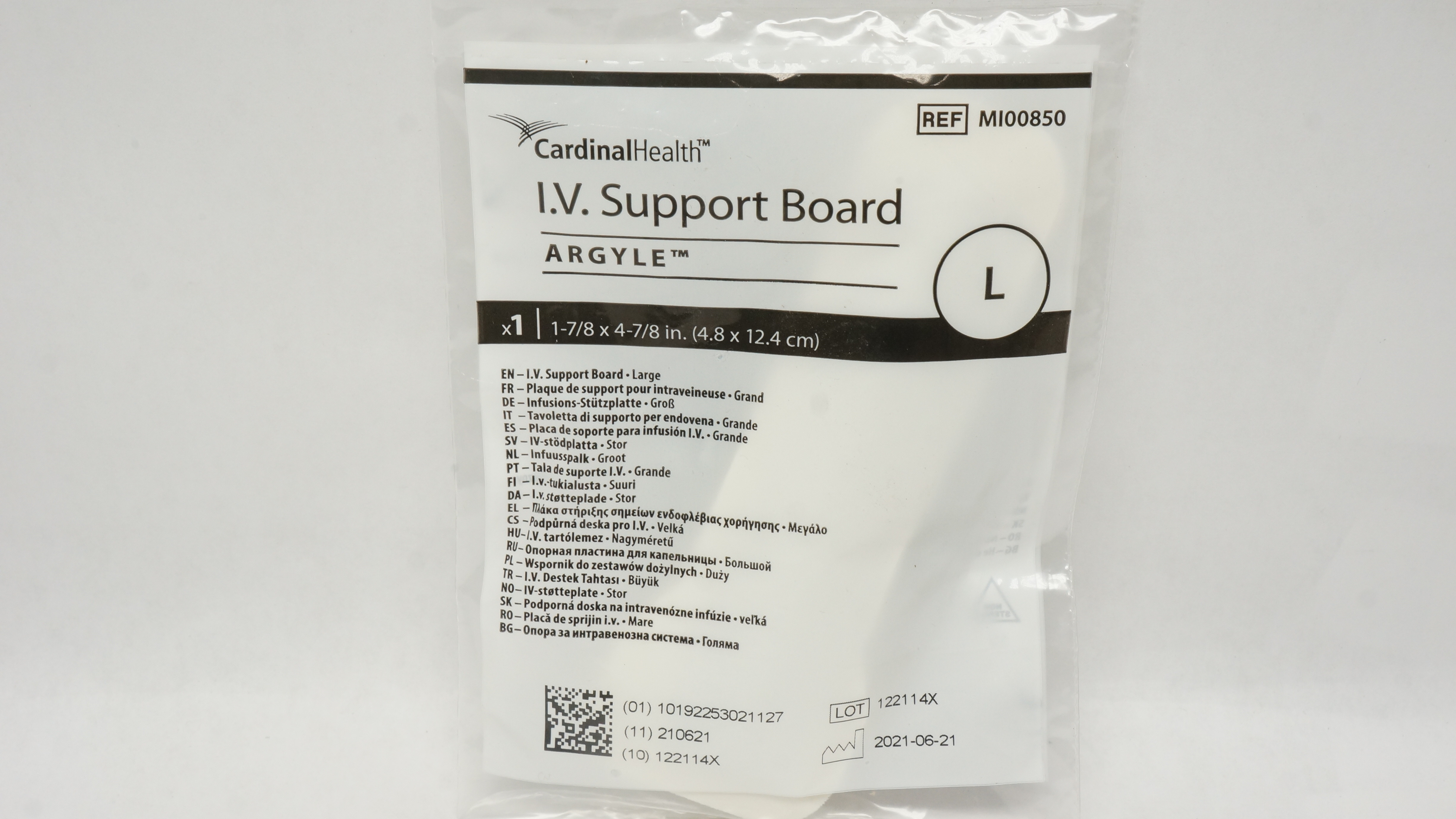 Covidien MI00850 Argyle I.V. Support Board Large 1-7/8inch x 4-7/8inch
