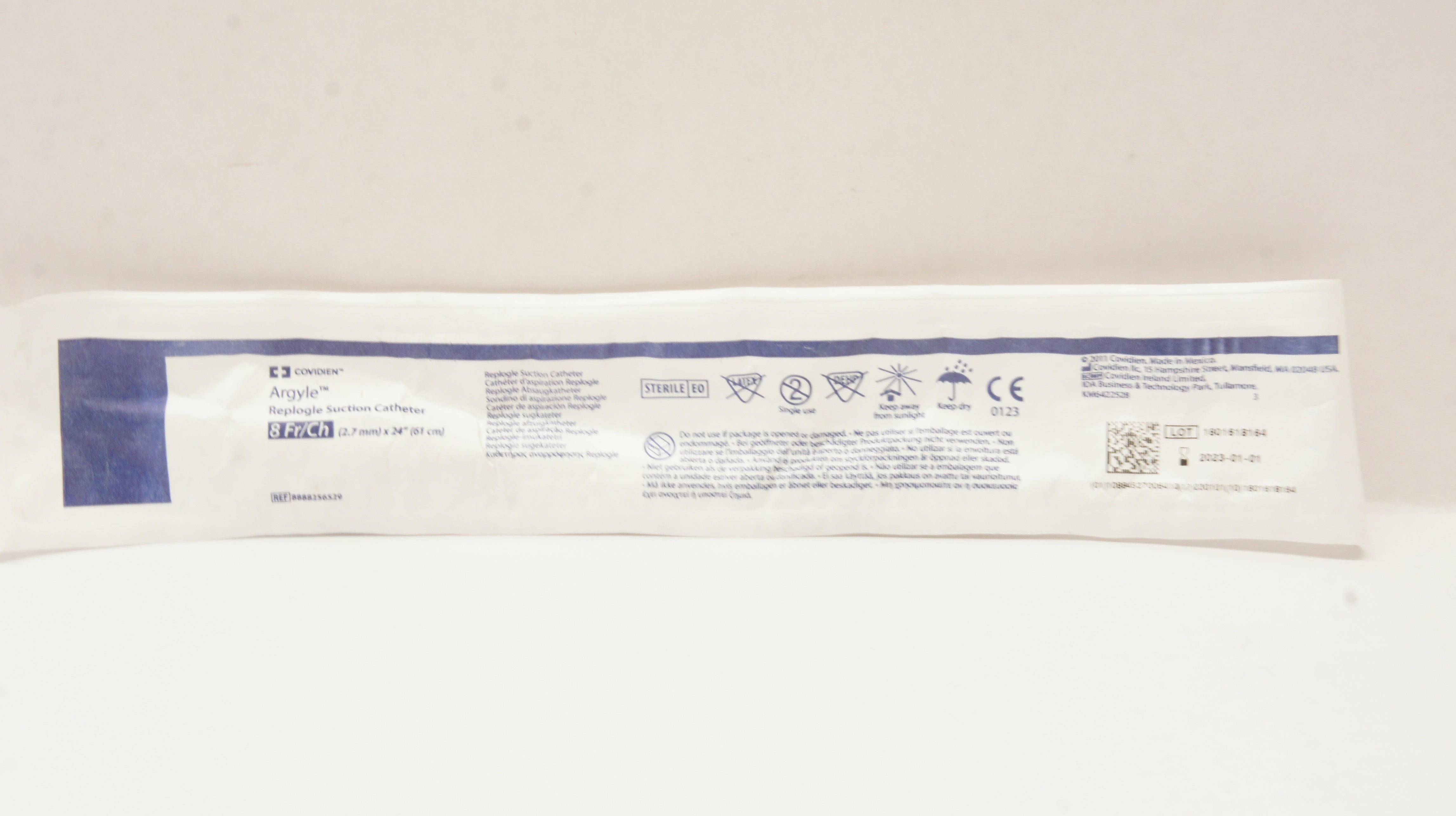 Covidien 8888256529 Argyle Replogle Suction Cath. 8Fr/Ch x 24inch (x)