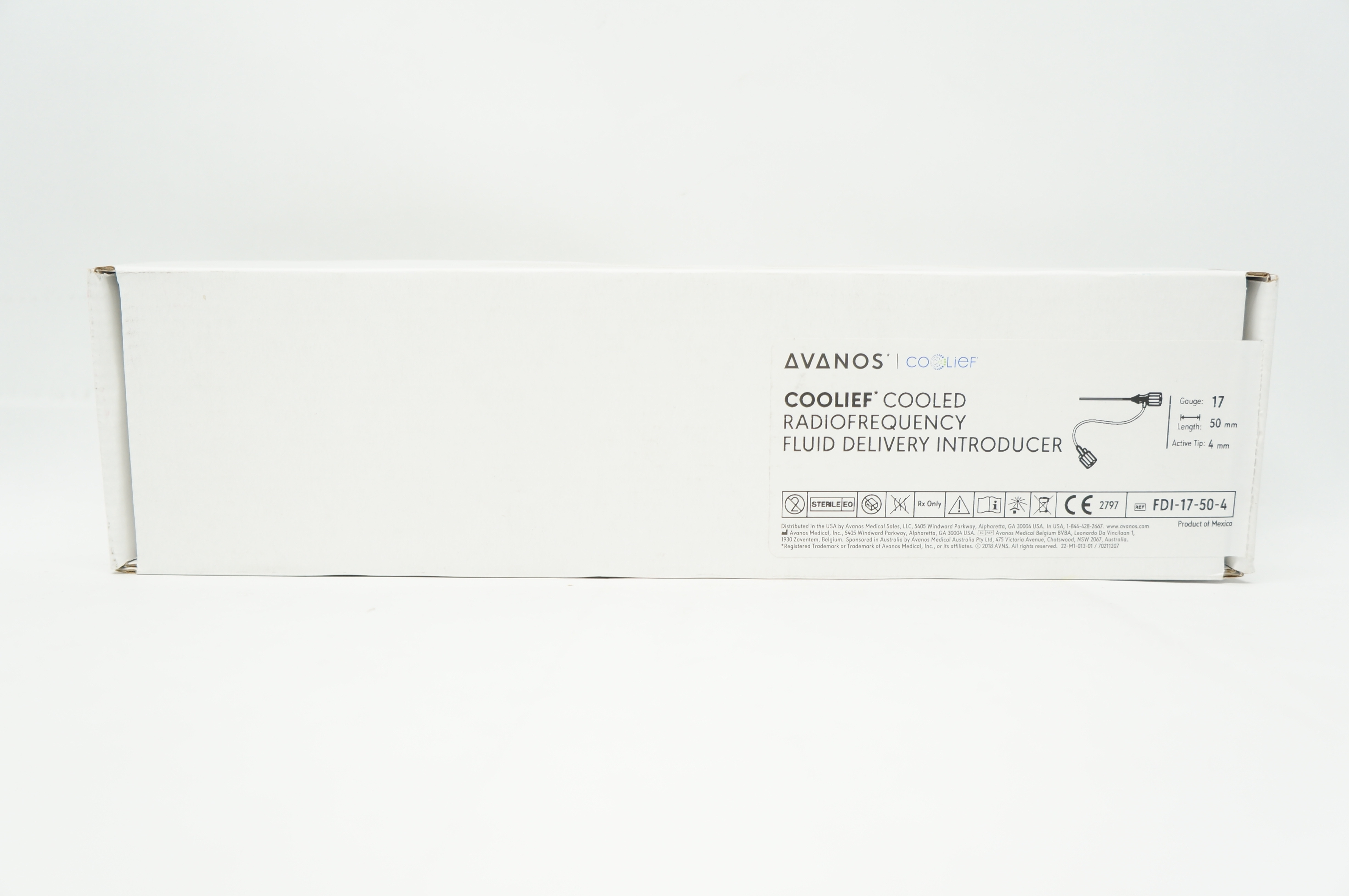 Avanos FDI-17-50-4 Coolief Cooled Radiofrequency Fluid Delivery Introducer 17Ga