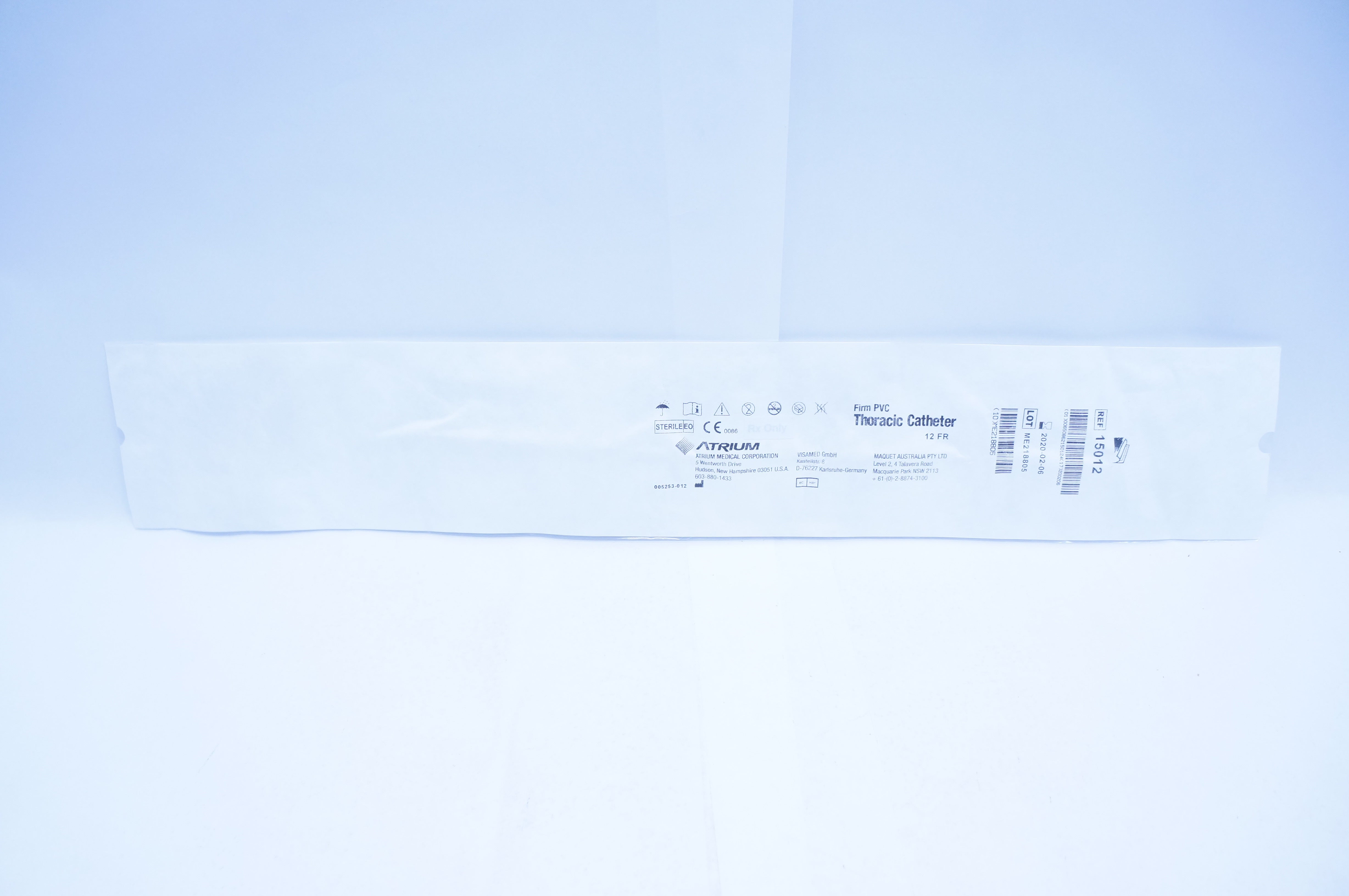 Atrium 15012 Firm PVC Thoracic Cath. 12Fr (x)