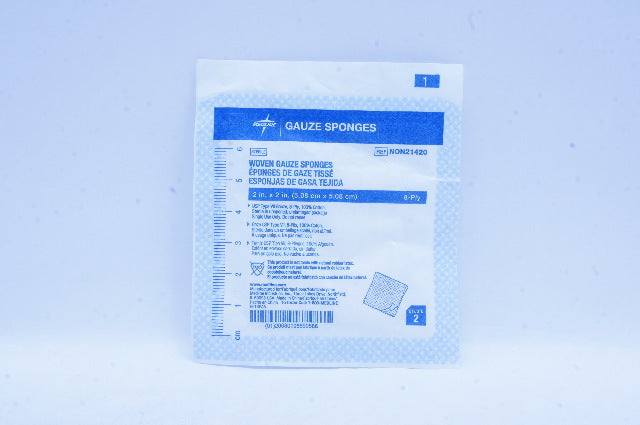 Medline NON21420 Woven Gauze Sponges 8-Ply 2inch x 2inch - Pack of 2