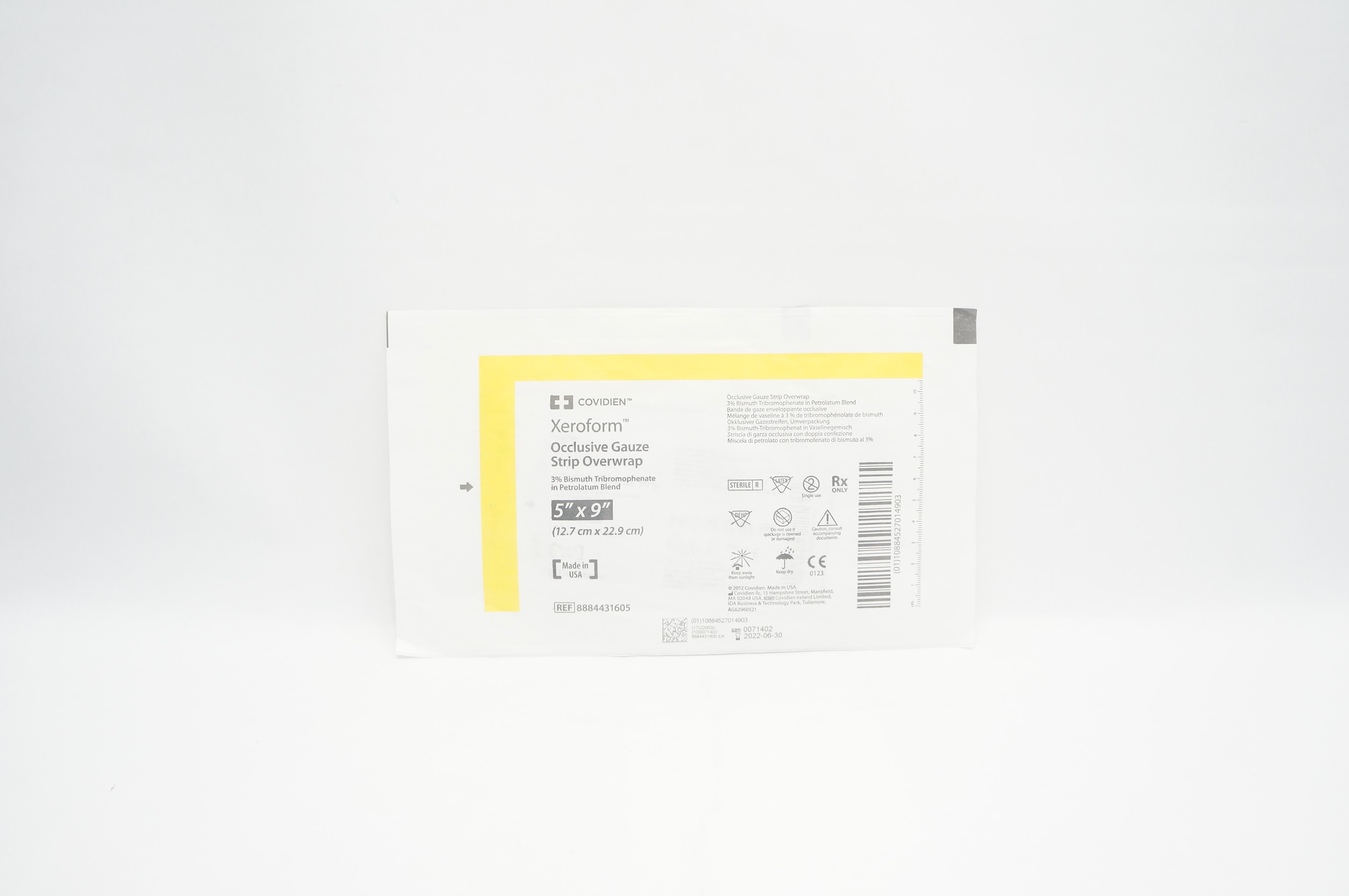 Covidien 8884431605 Xeroform Occlusive Gauze Strip Overwrap 5inch x 9inch (x)