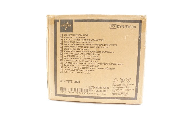 Medline DYNJE1000 Sponge Counter Bag, Clear - Box of 250