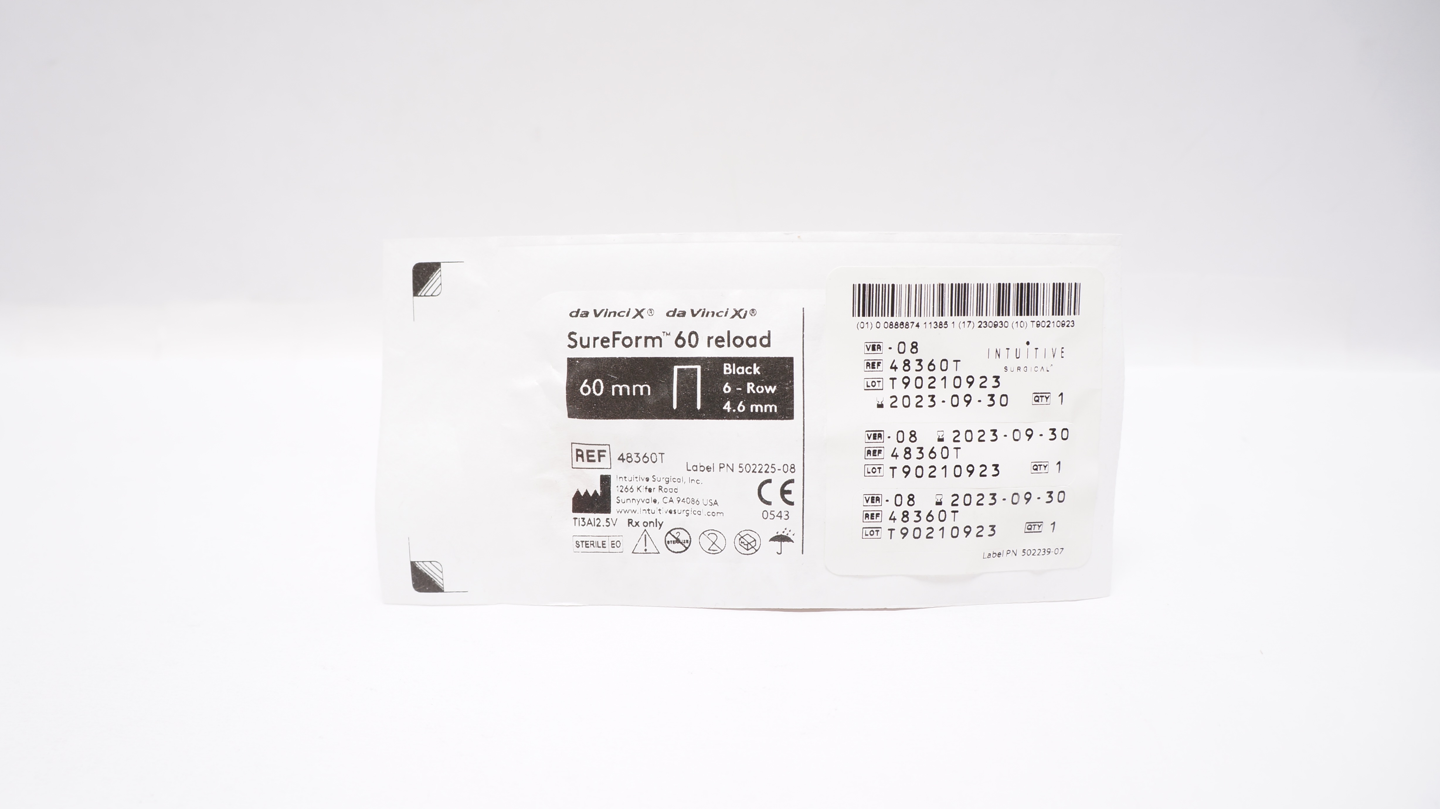 Intuitive Surgical 48360T da Vinci X, Xi SureForm 60 Reload Black 6-Row 4.6mm(x)