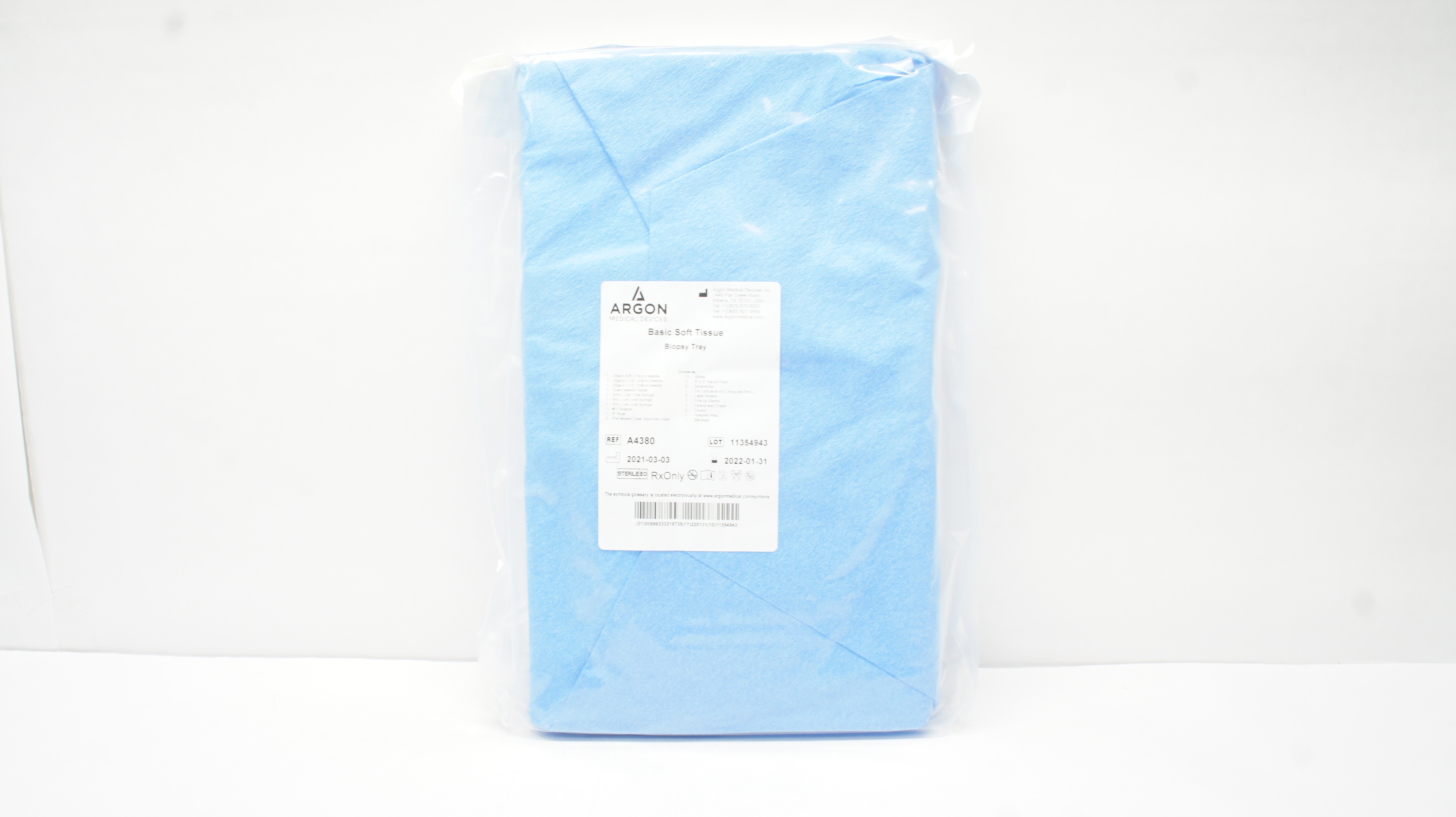 Argon A4380 Basic Soft Tissue Biopsy Tray (x)