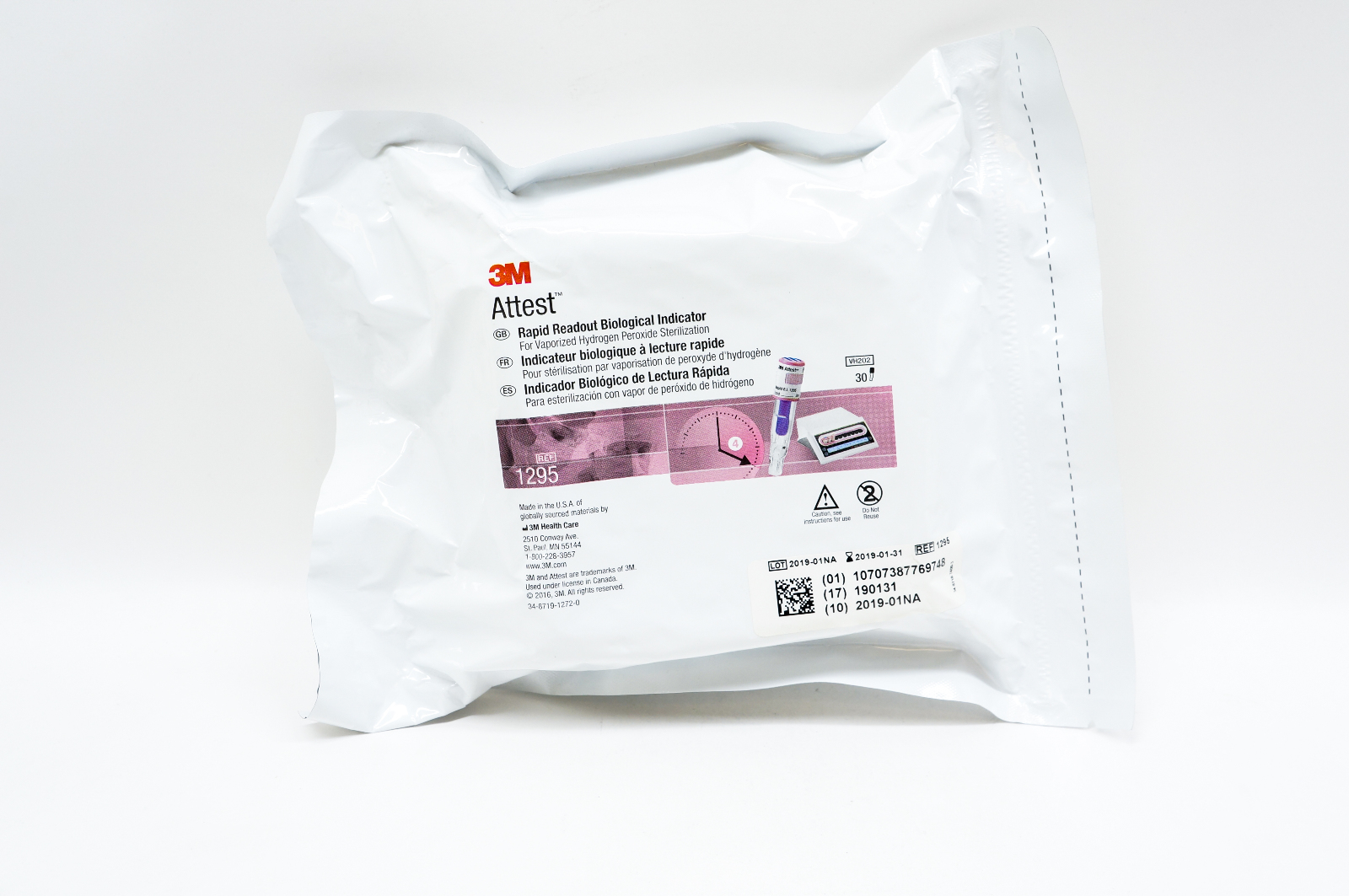 3M 1295 Attest Rapid Readout Biological Indicator (x) - Pack of 30