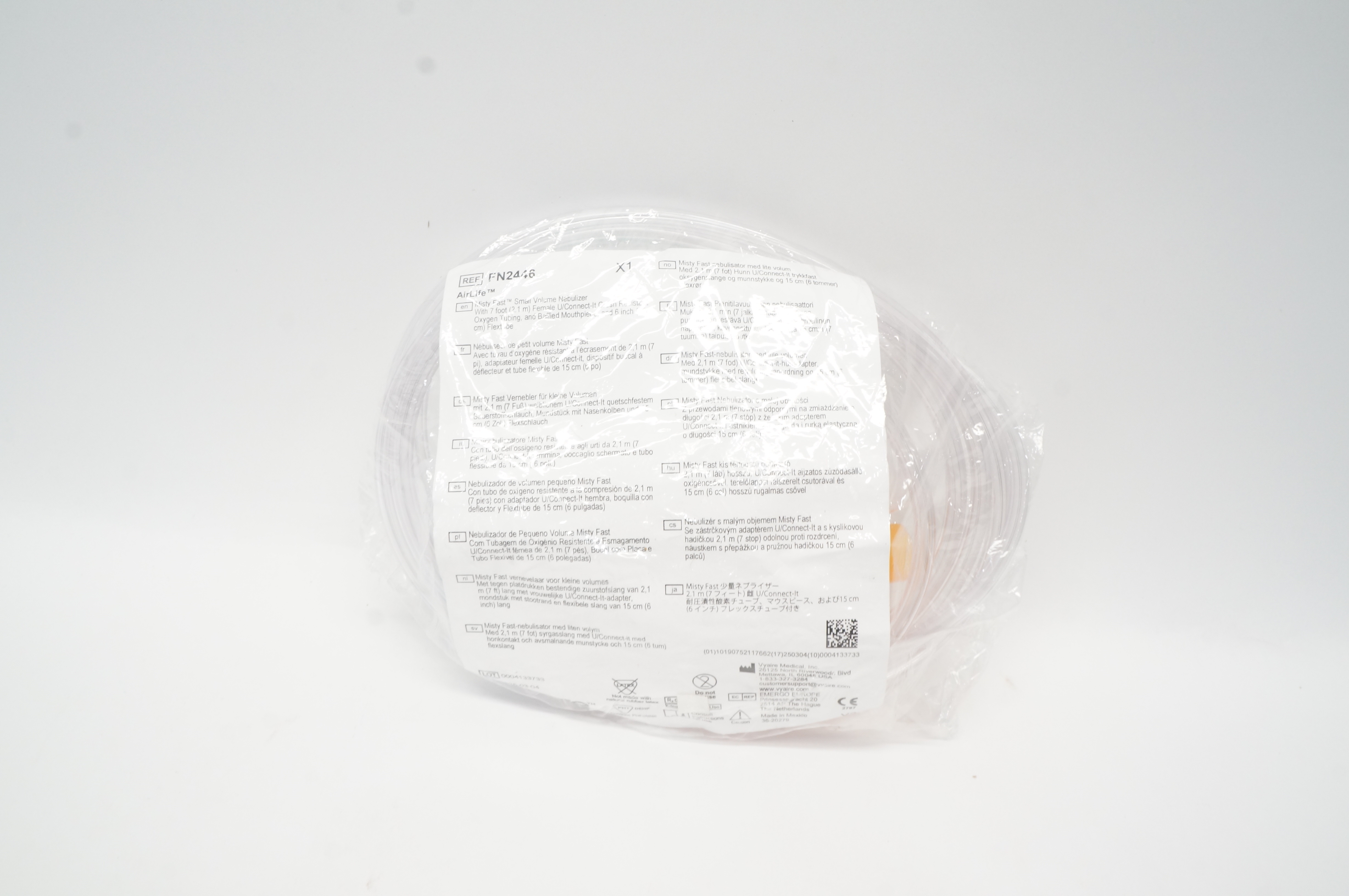 Vyaire FN2446 Airlife Misty Fast Small Volume Nebulizer 7Ft x 6 inch