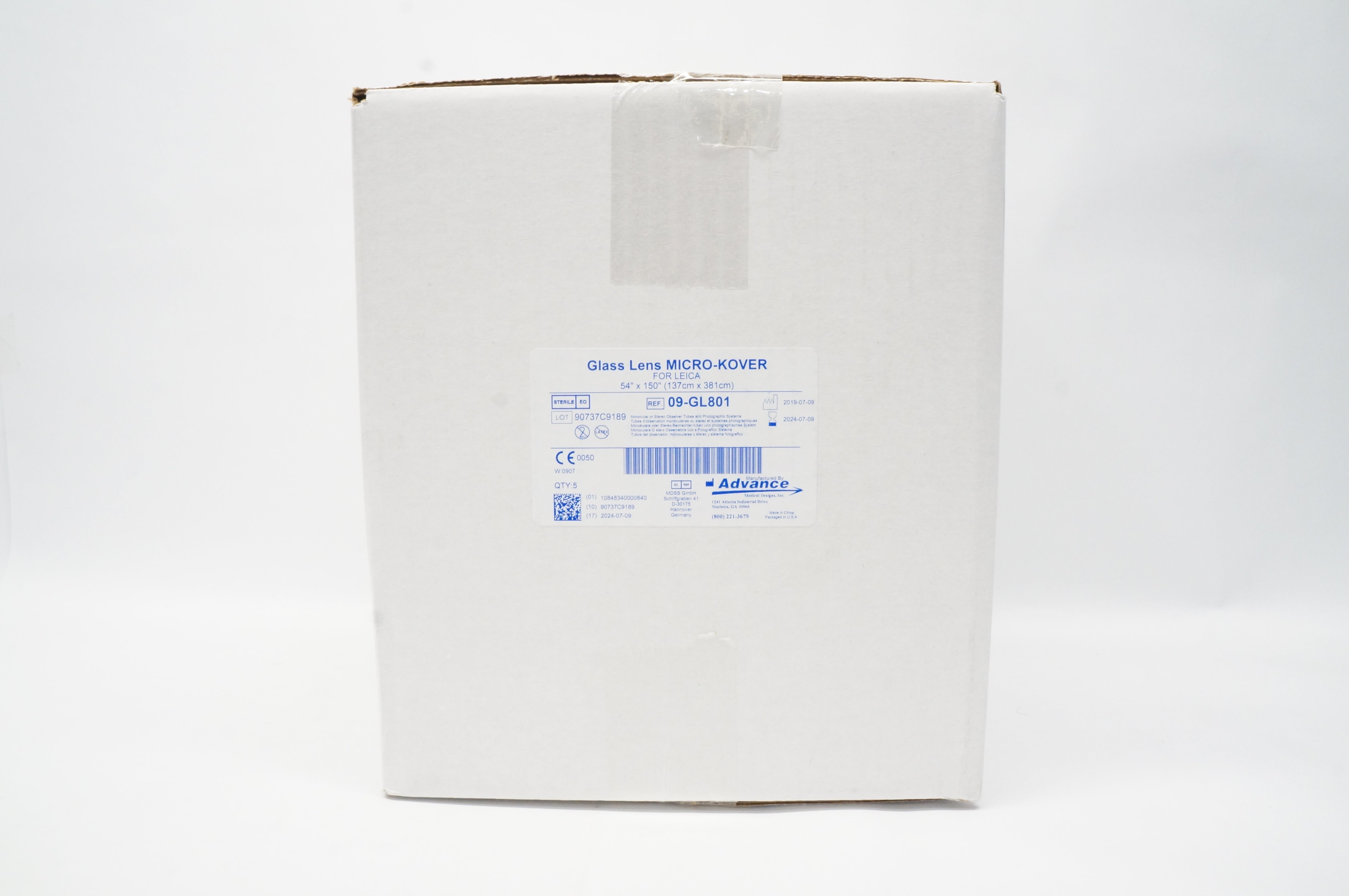 Advance 09-GL801 Glass Lens MICRO-KOVER For Leica 54inch x 150inch ~ Box of 3