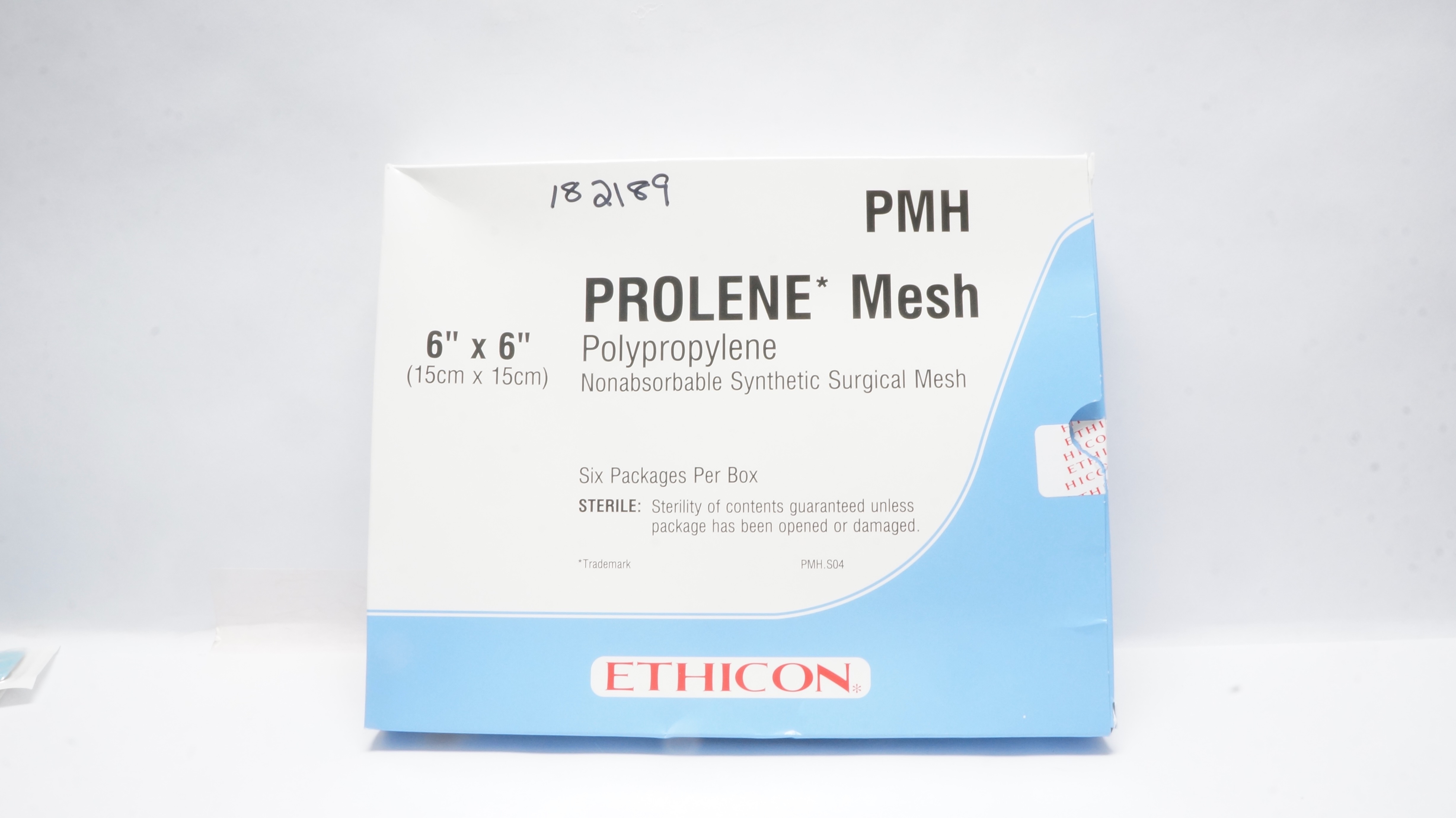 Ethicon PMH Prolene Soft Nonabsorbable Surgical Mesh 6 x 6inch - Box of 4