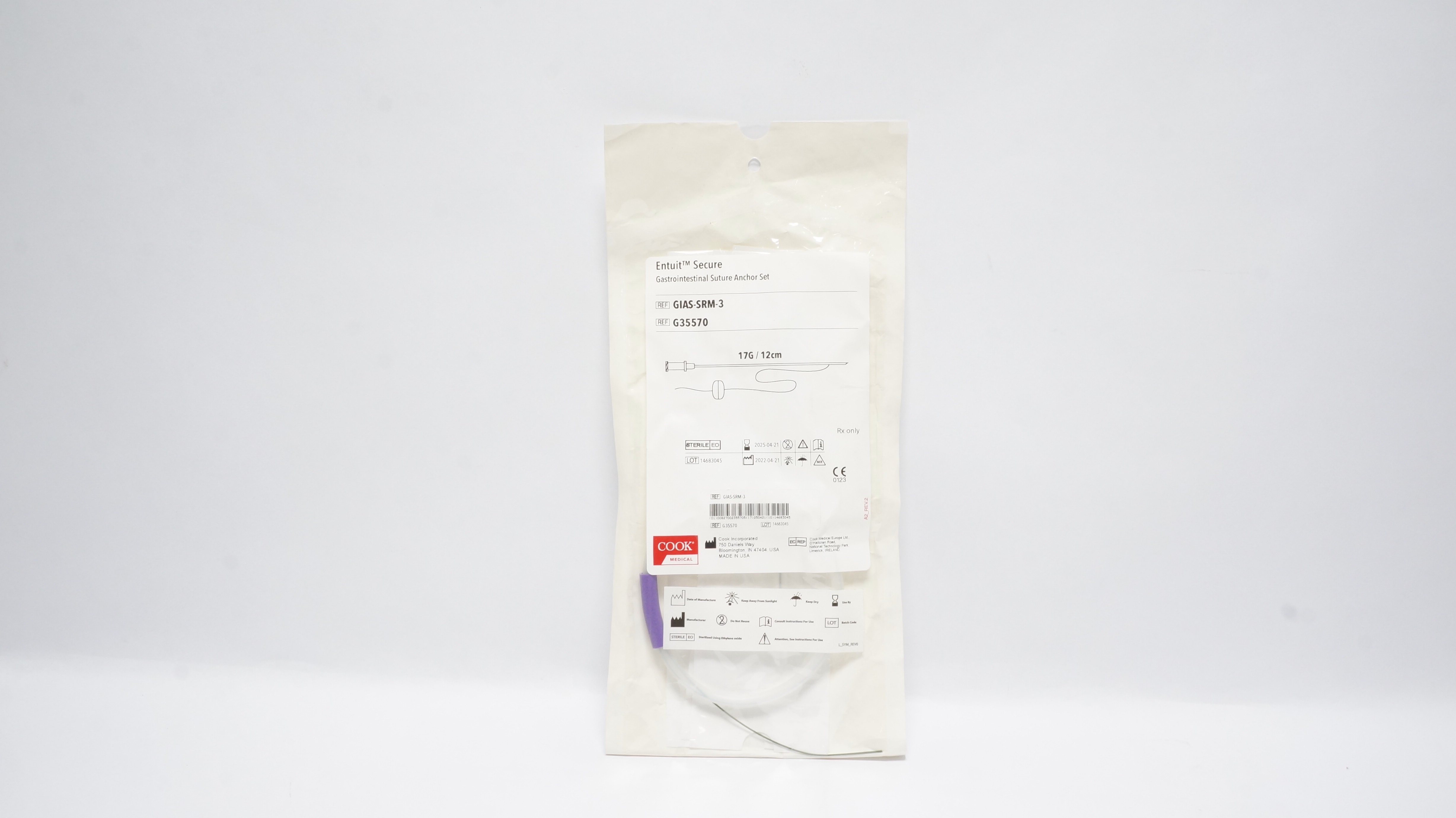 Cook Medical G35570 Entuit Secure Gastrointestinal Suture Anchor Set 17G (x)