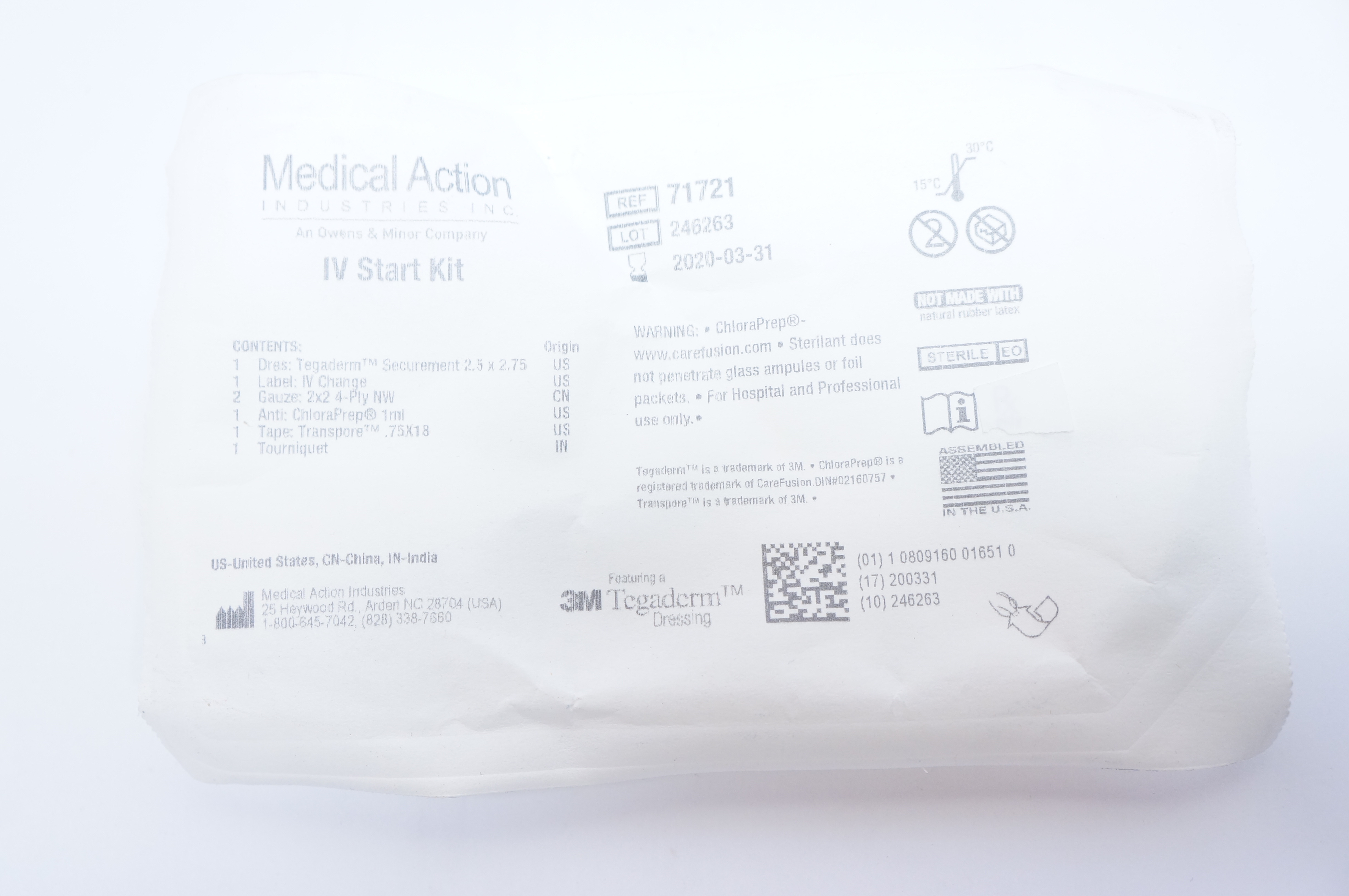 3M 71721 Tegaderm Medical Action IV Start Kit (x)