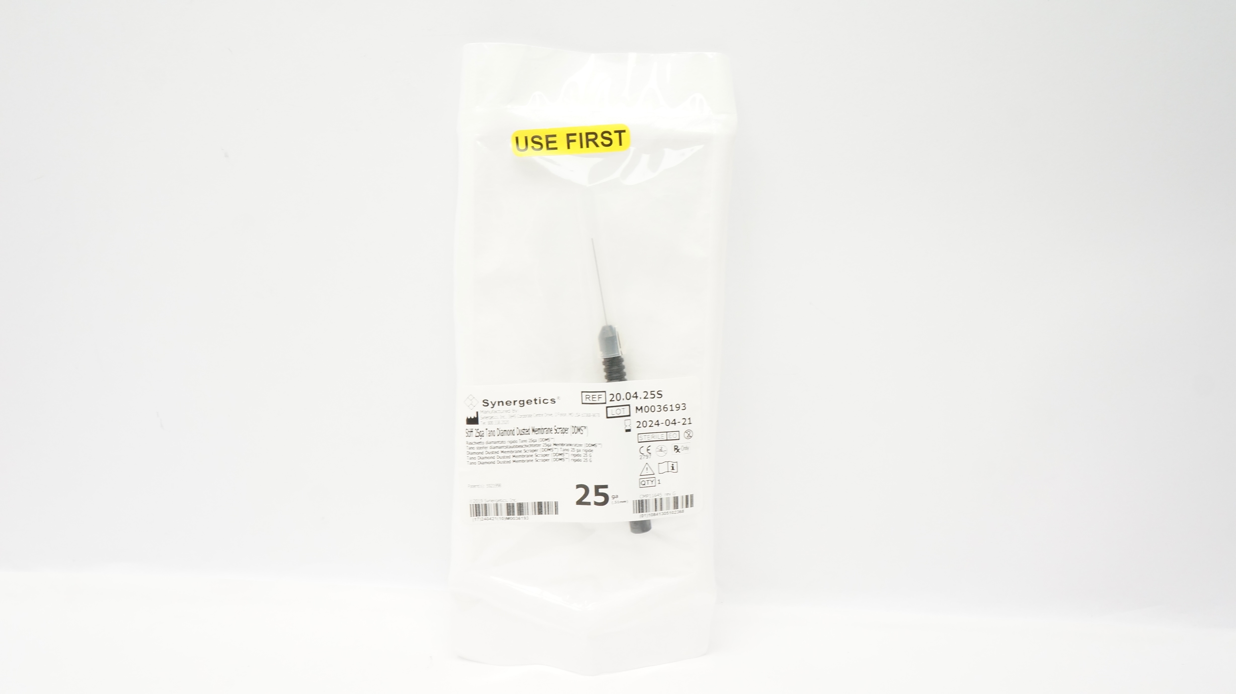 Synergetics 20.04.25S Stiff Tano Diamond Dusted Membrane Scraper 25Ga (x)