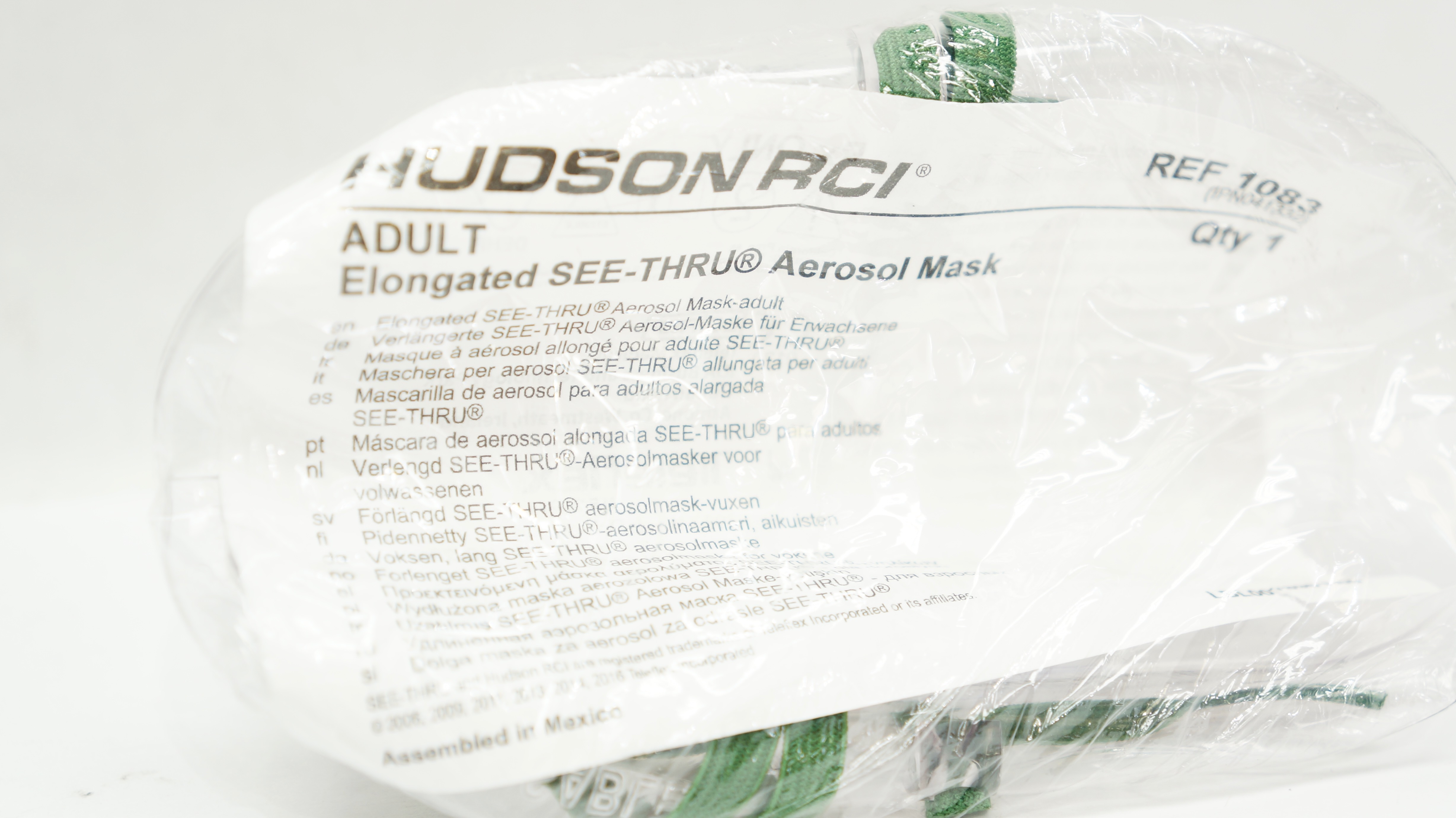 Teleflex 1083 Hudson RCI Elongated SEE-THRU Aerosol Mask Adult