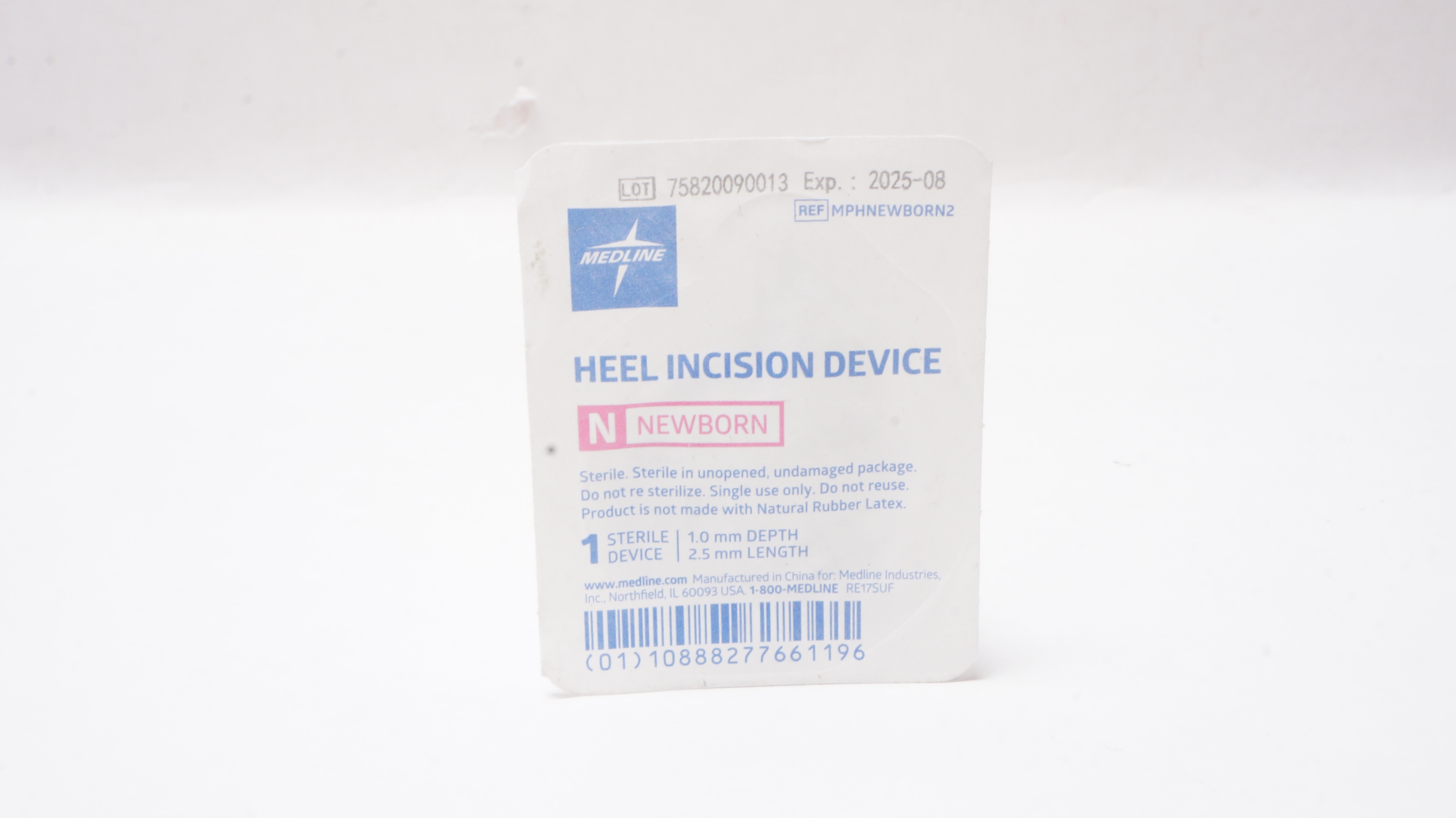 Medline MPHNEWBORN2 Heel Incision Device Newborn 1.0mm Depth, 2.5mm Length