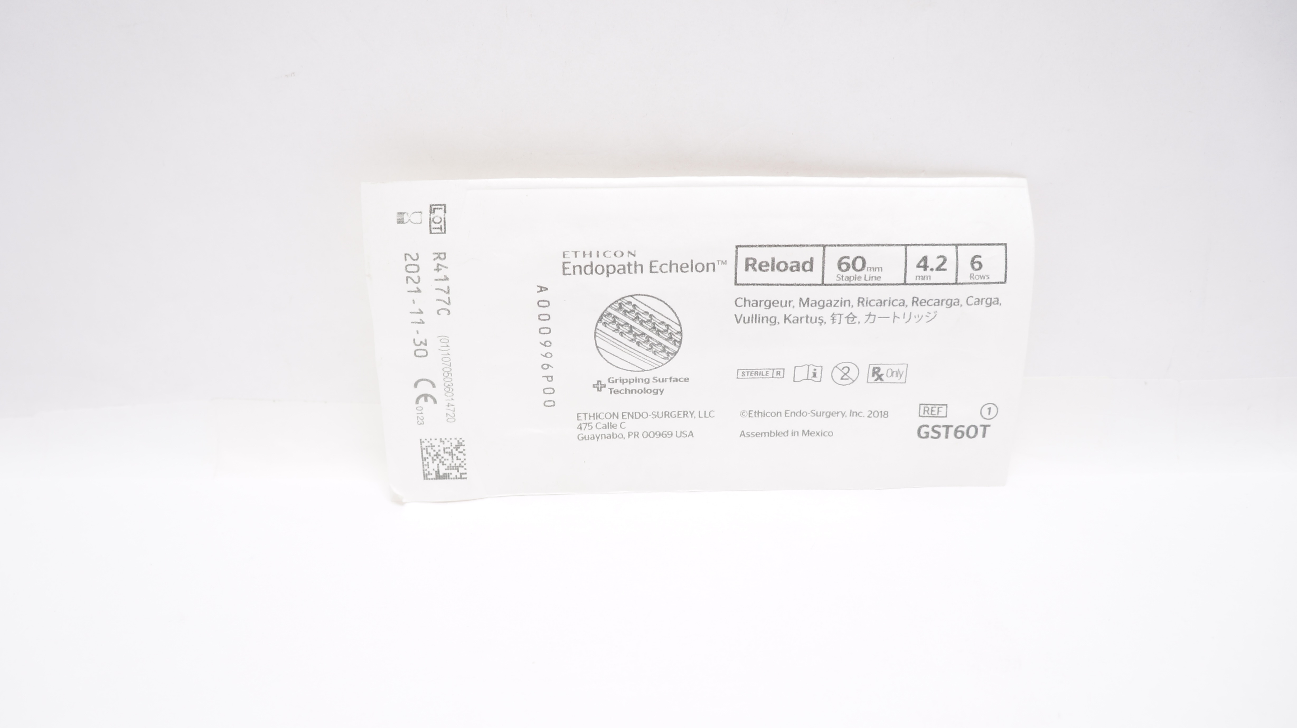 Ethicon GST60T Endopath Echelon Reload, 60mm x 4.2mm, 6 Rows (x)