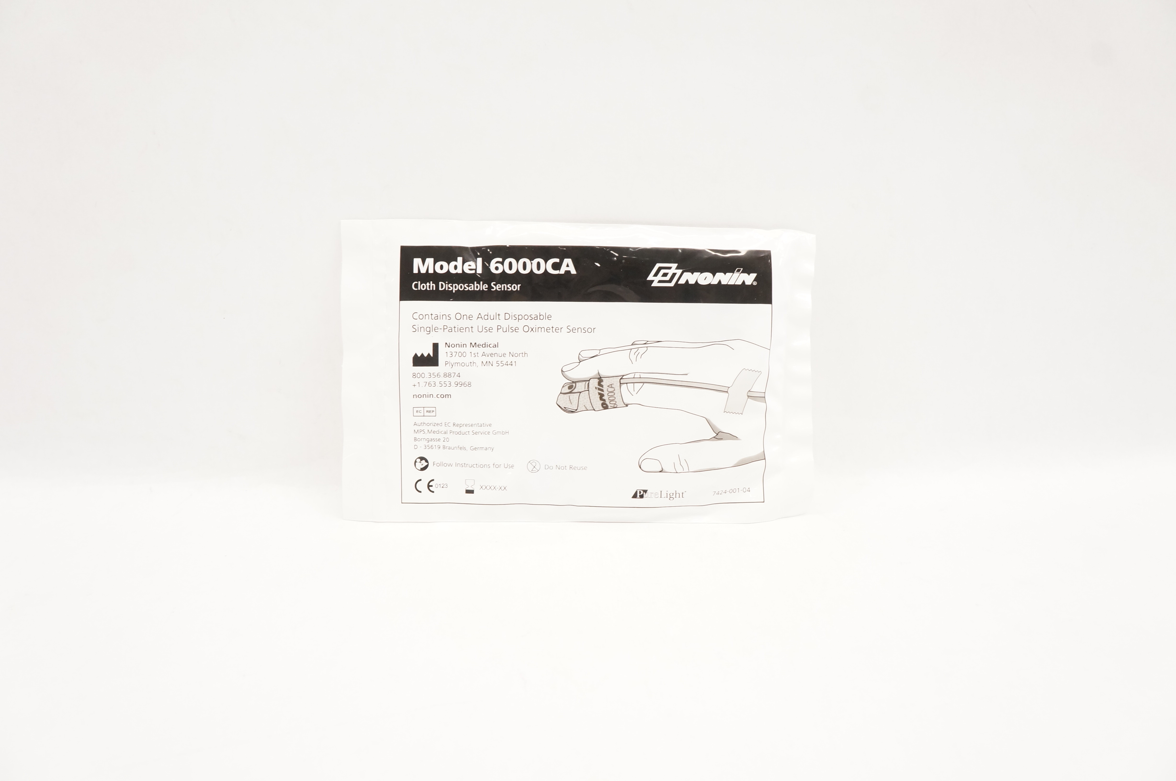 Nonin Model 6000CA  Adult Disposable Single-Patient Use Pulse Oximeter Sensor (x)