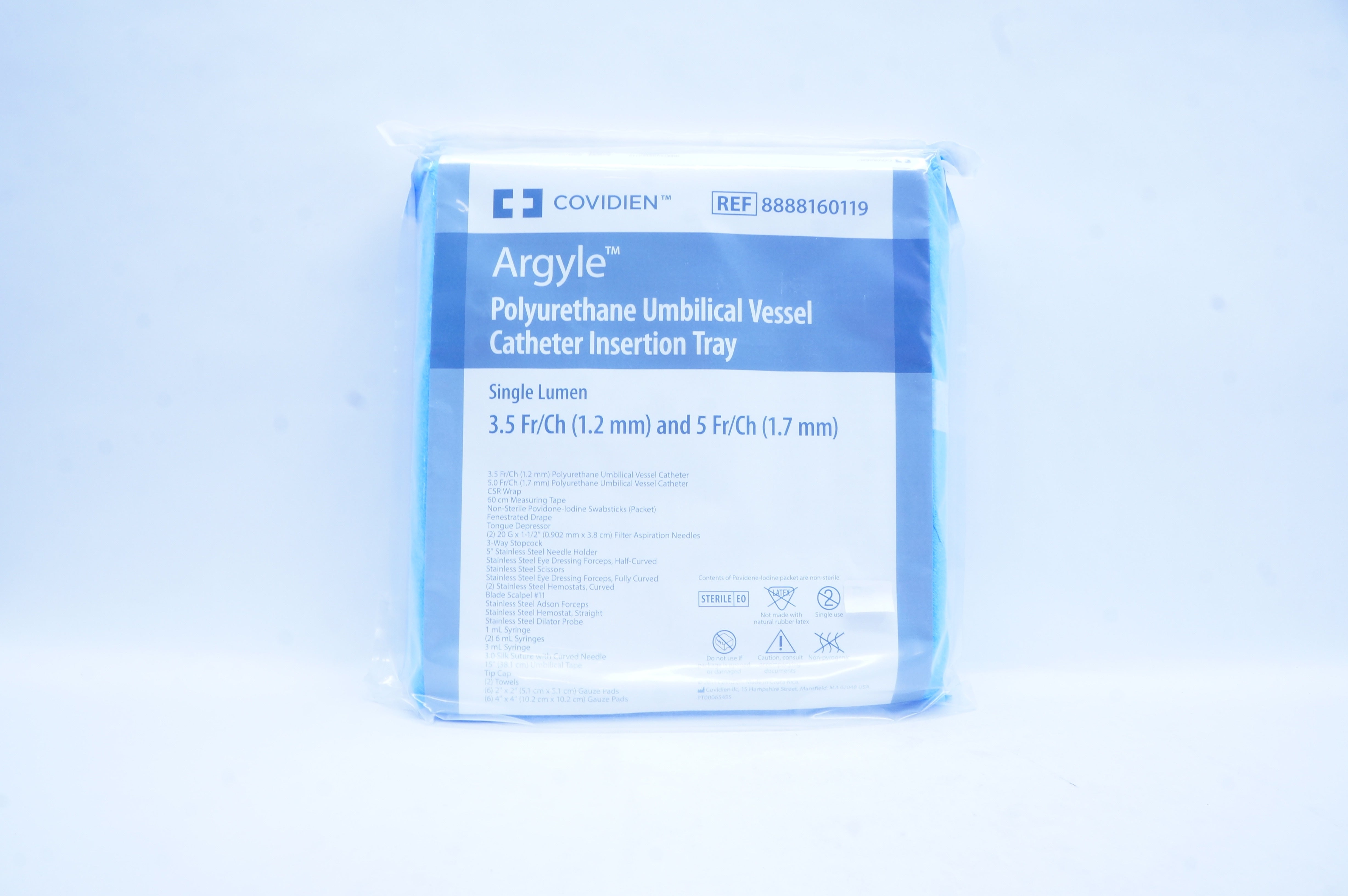 Covidien 8888160119 Polyurethane Umbilical Vessel Cath. Tray 3.5Fr/5Fr (x)