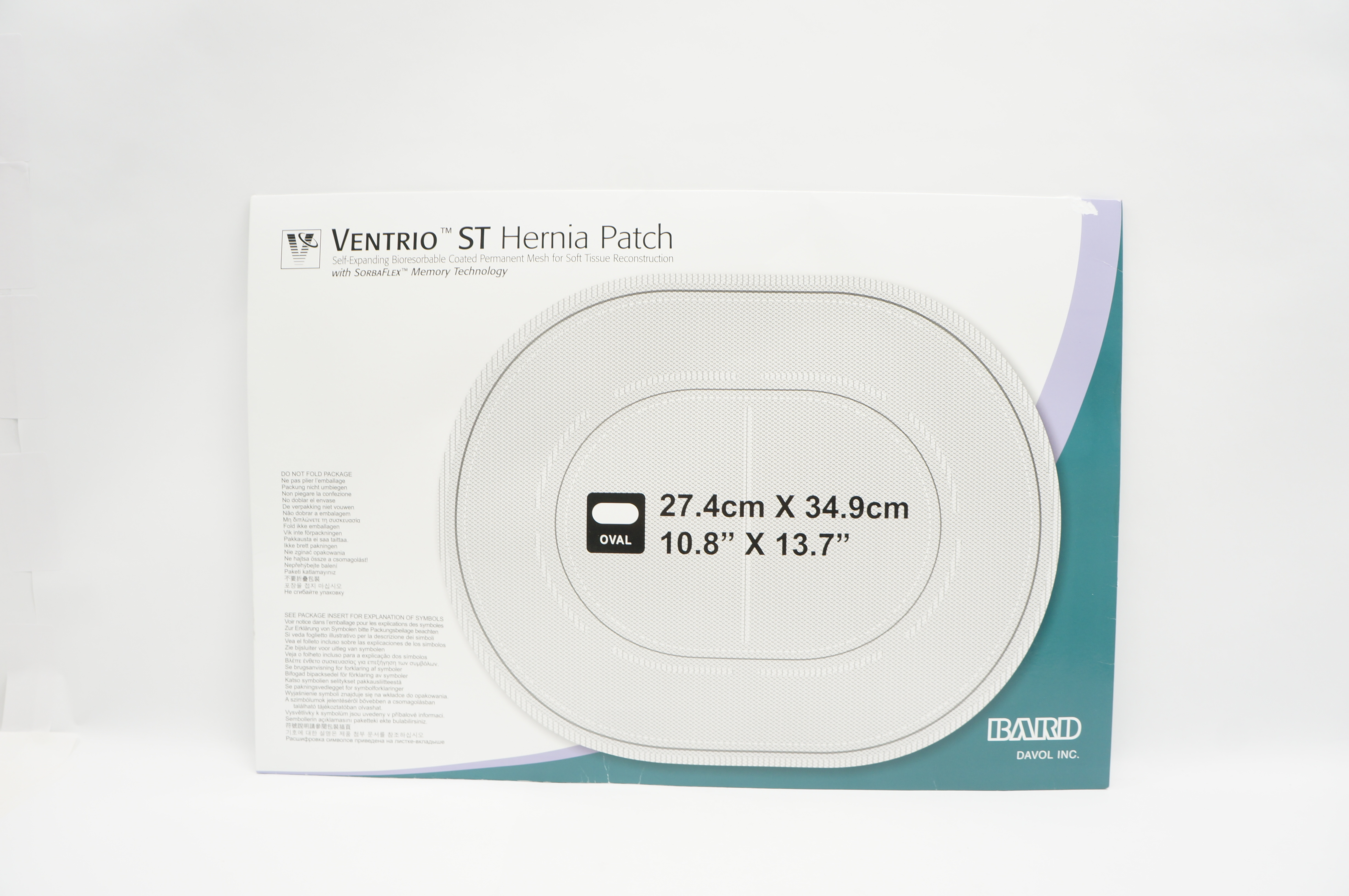 Bard 5950090 Ventrio ST Hernia Patch 10.8inch x 13.7inch (x)