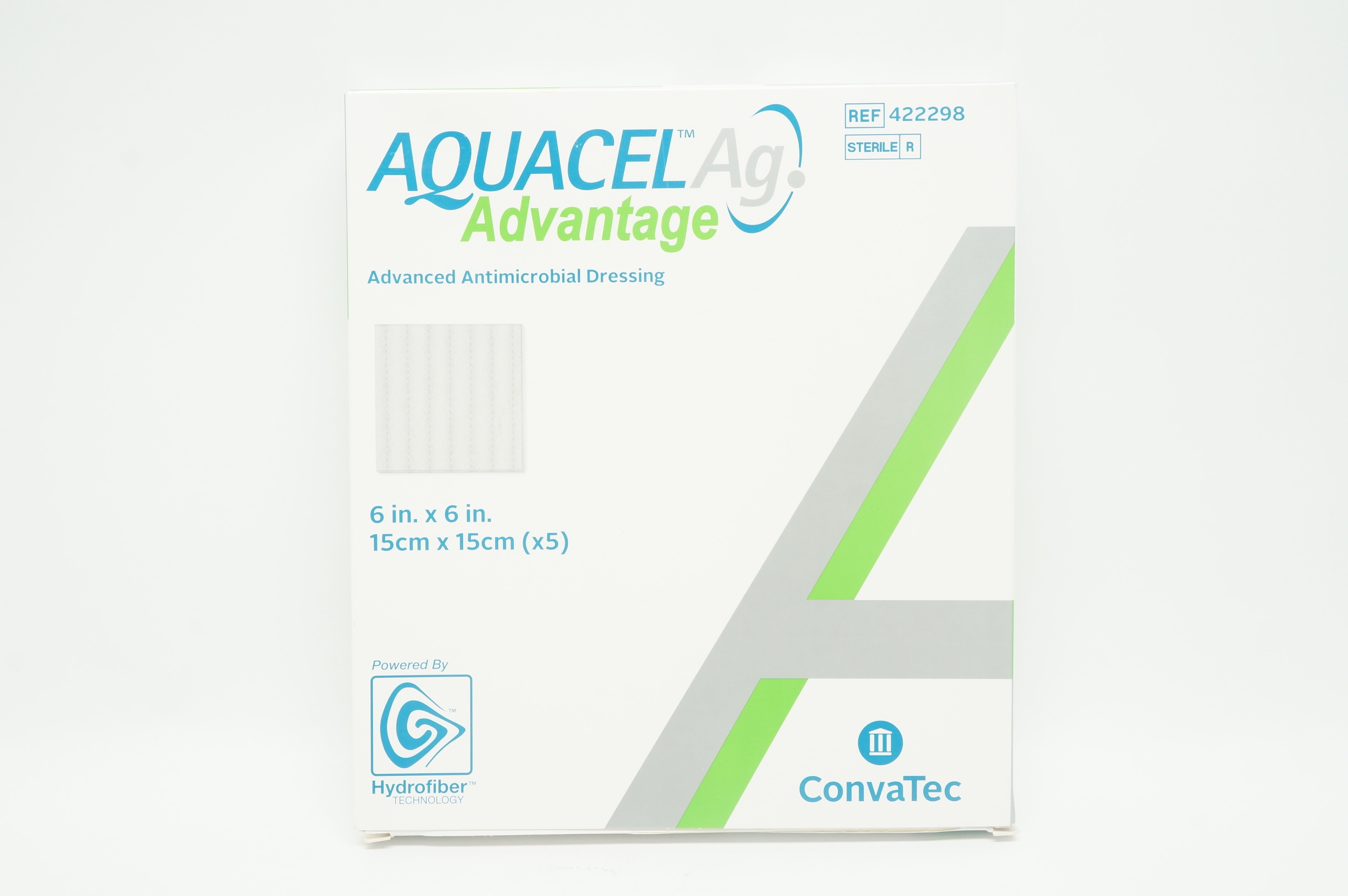ConvaTec 422298 AquacelAg Advanced Antimicrobial Dressing 6x6 in. (x) - Box of 5