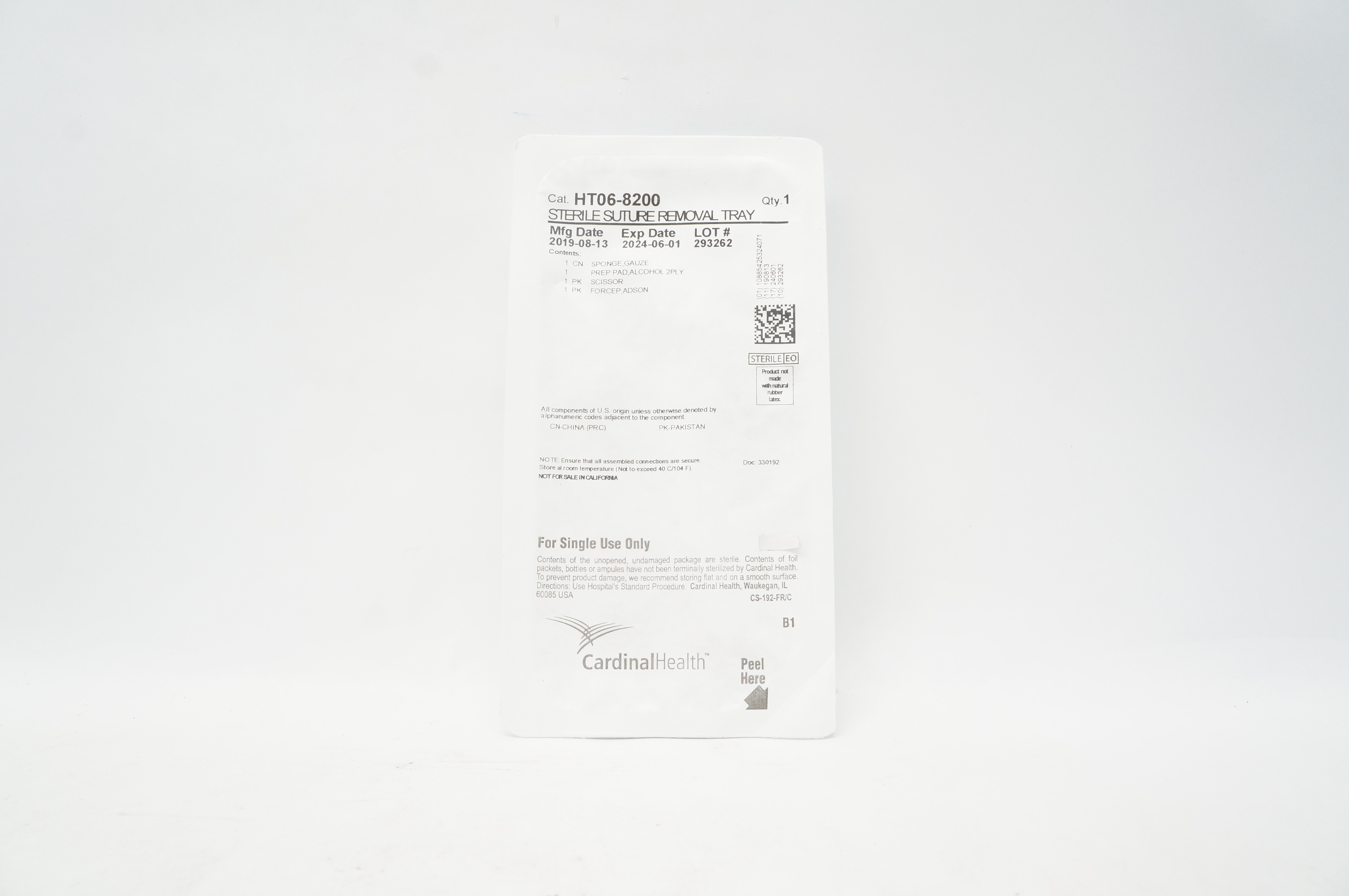 Cardinal Health HT06-8200 Stre Removal Tray