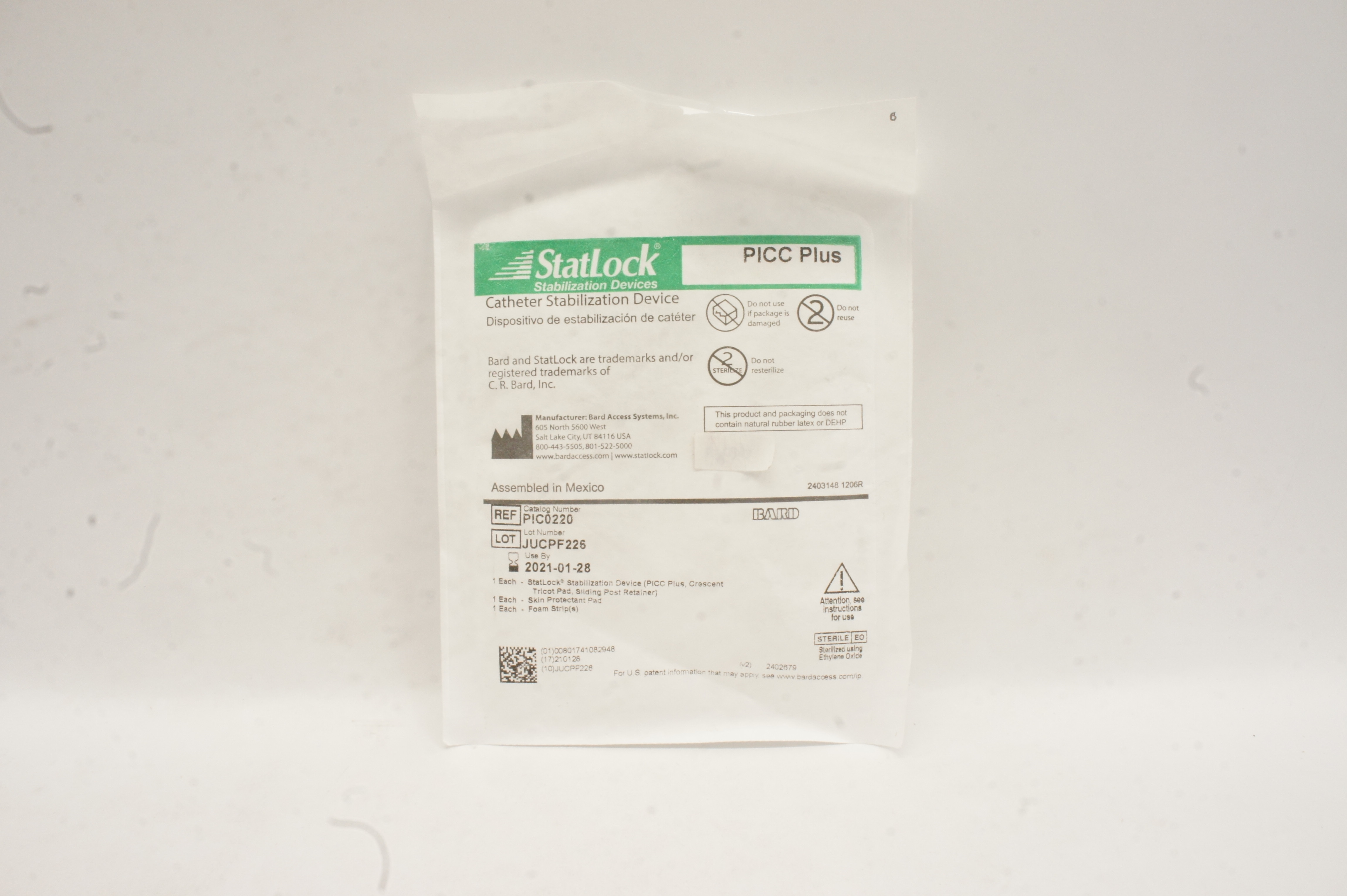 Bard PIC0220 StatLock Cath. Stabilization Device PICC Plus (x)