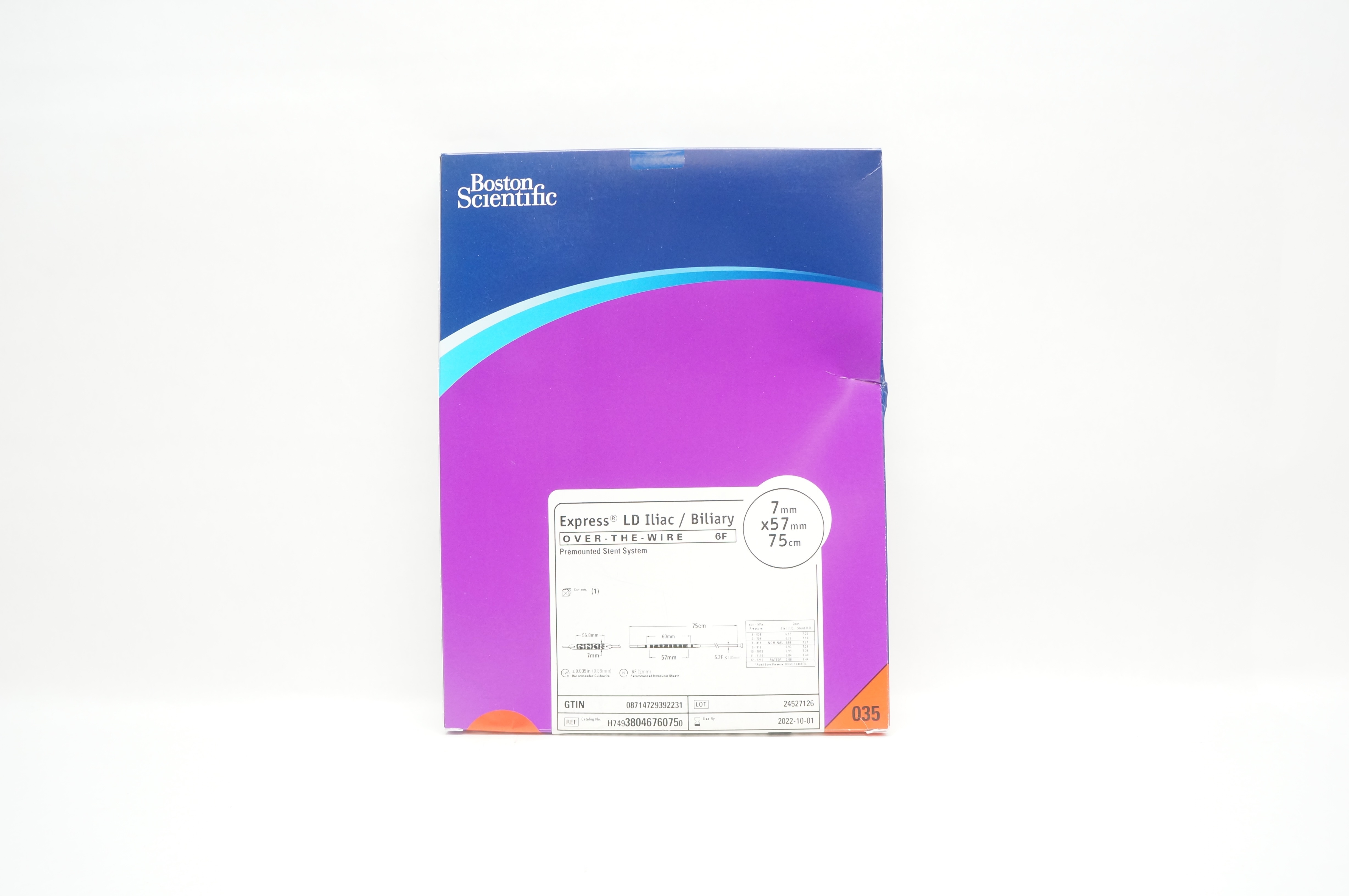 Boston Scientific 3804676075 Express LD Iliac/Biliary 7mmx57mmx75mm(x)