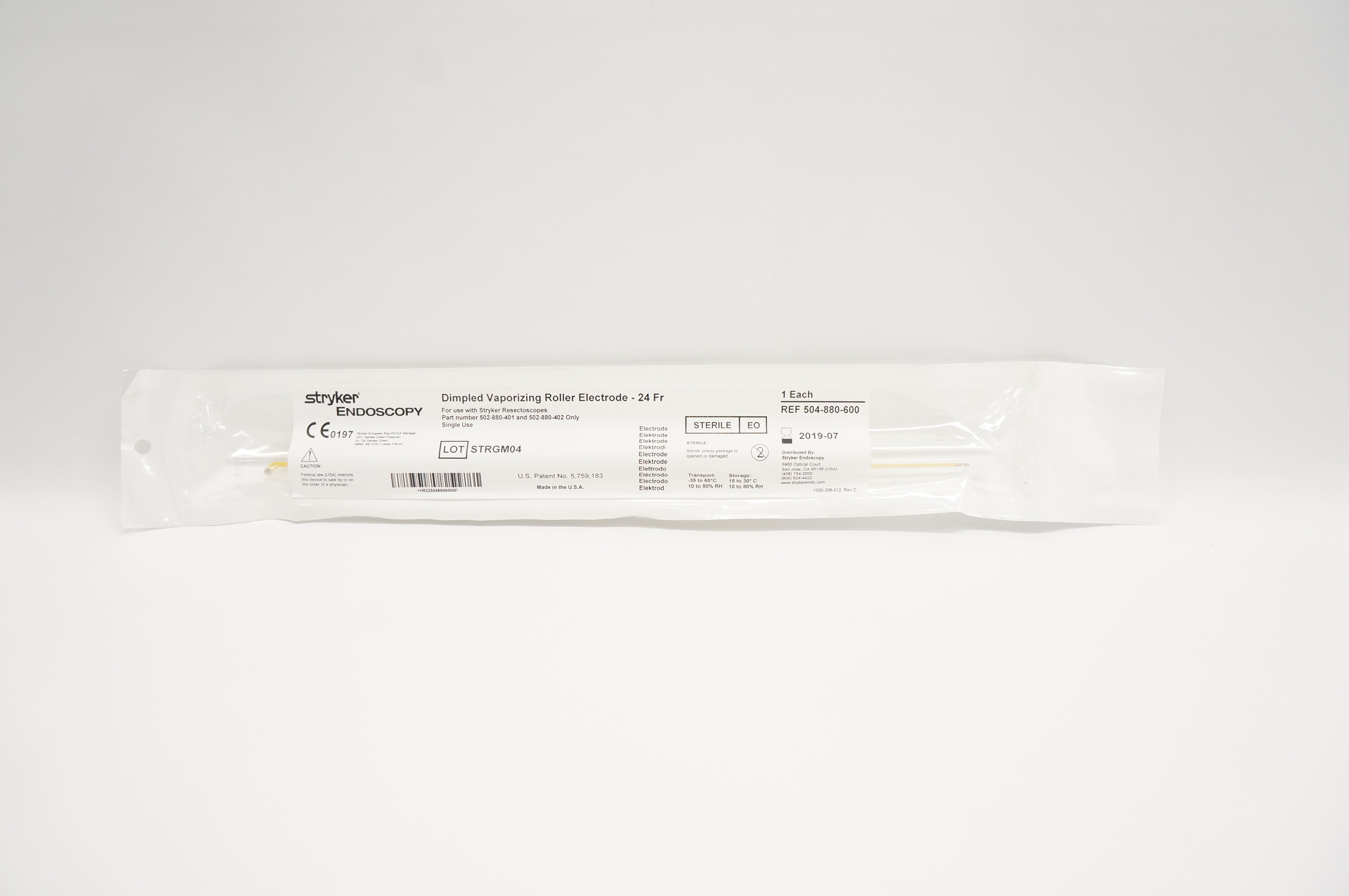 Stryker 504-880-600 Dimpled Vaporizing Roller Electrode 24Fr (x)