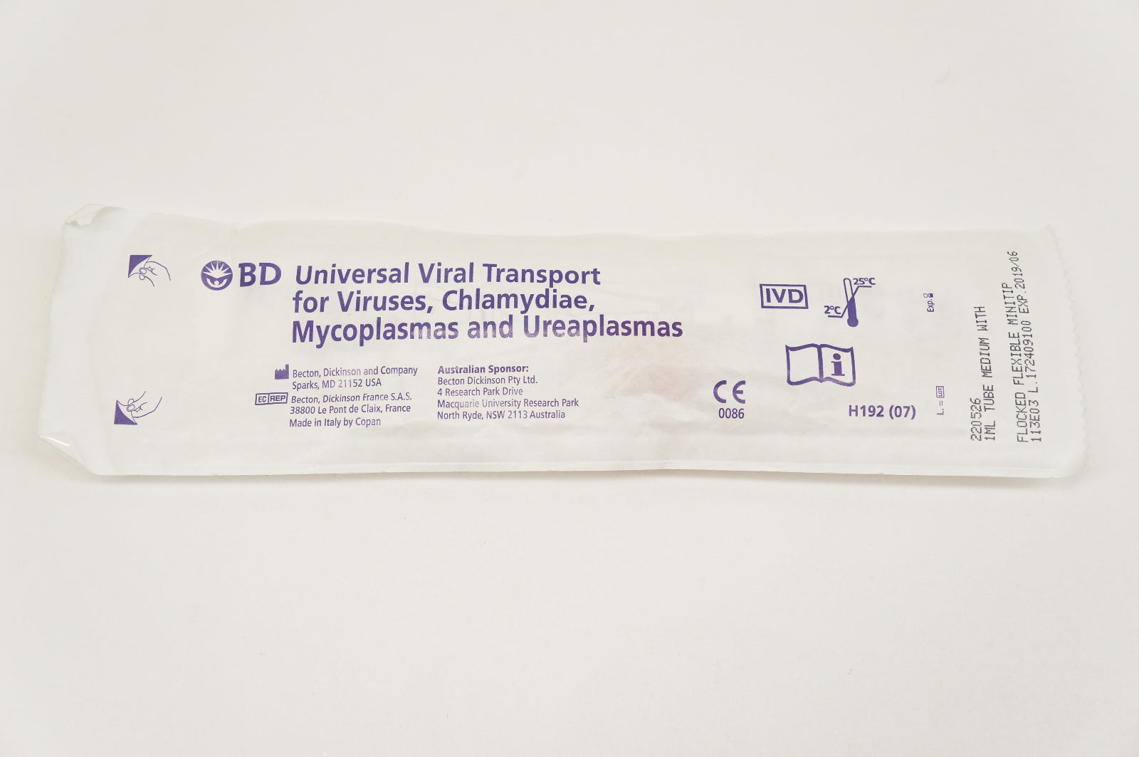BD 220526 Universal Viral Transport for Viruses, Tube Medium 1mL (x)