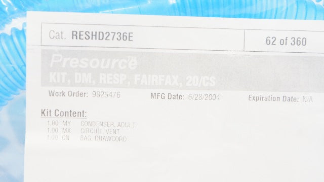 Cardinal Health OY1778 Resource Kit Ventilator Circuit, 20/CS