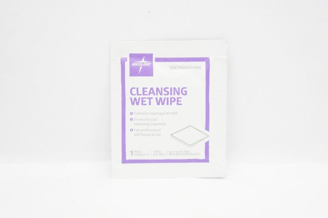 Medline MDS094184 Cleansing Wet Wipe