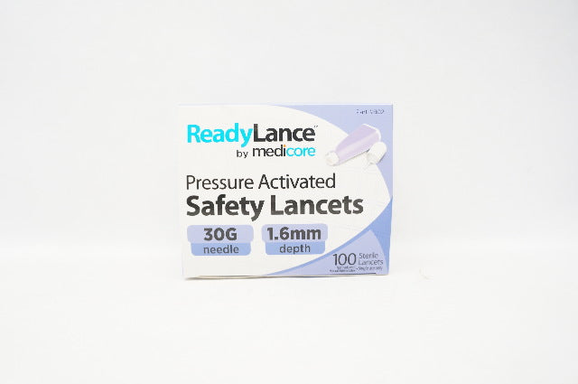 Medicore 802  ReadyLance Pressure Activated Safety Lancets 30G x 1.6mm - Box of 100