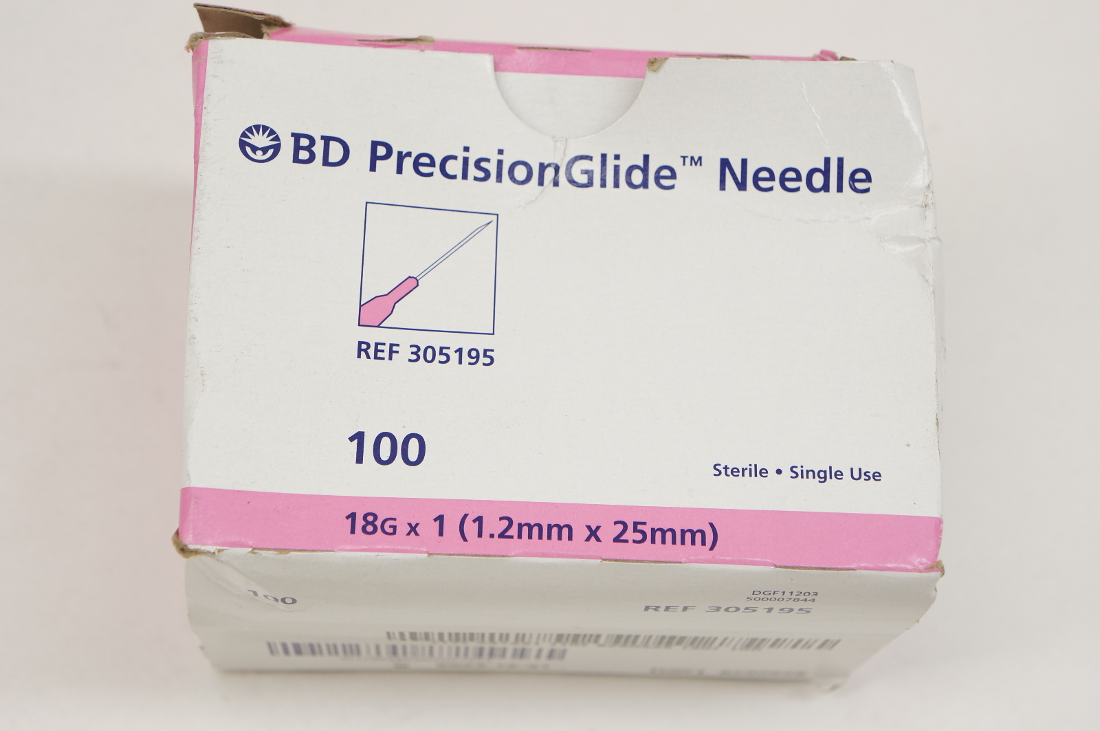 BD 305195 Precision Glide Ndle 18G x 1 - Box of 100