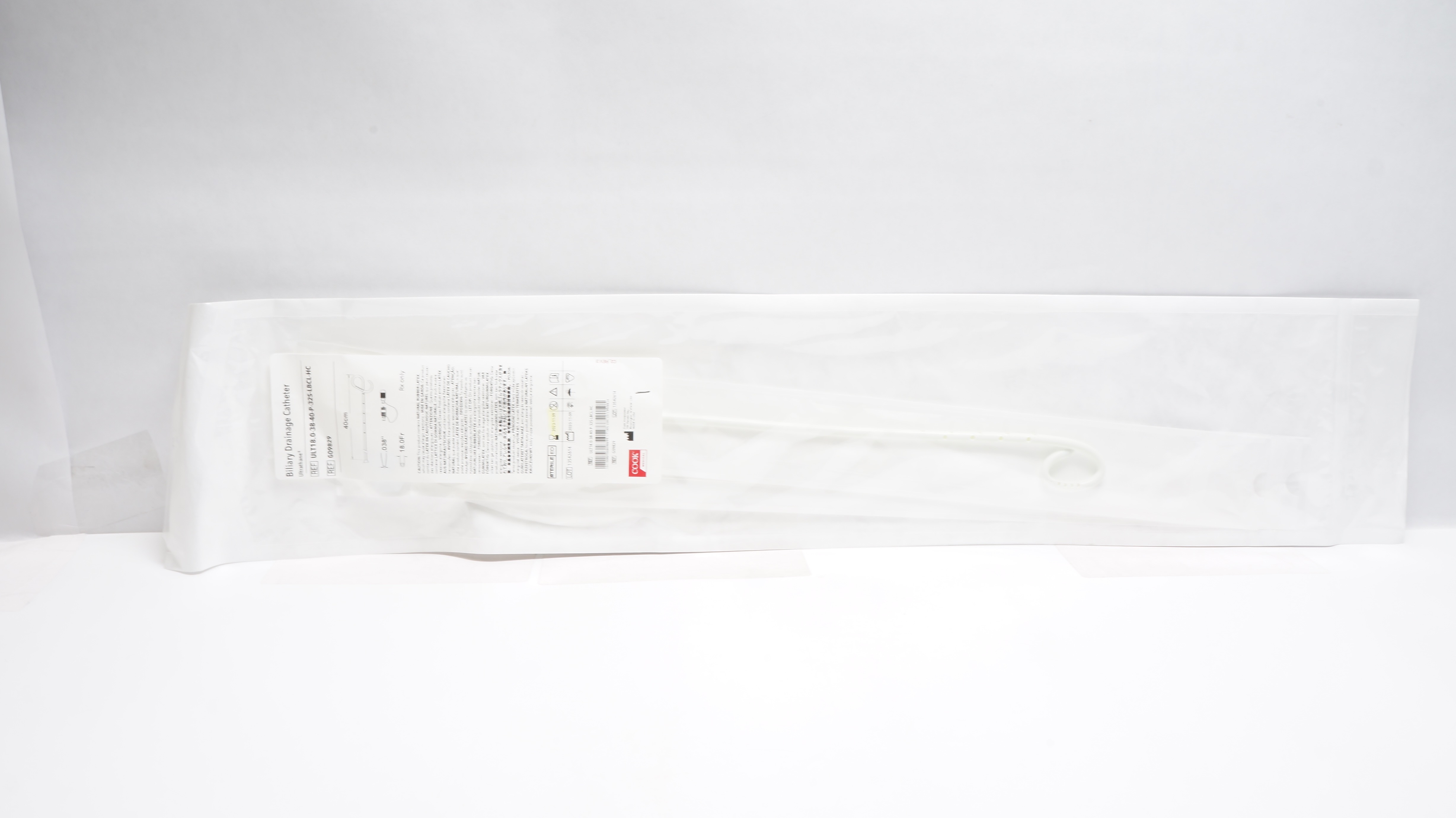 Cook Medical G09829 Ultrathane Biliary Drainage Cath. 18.0Fr x40cm x .038inch(x)