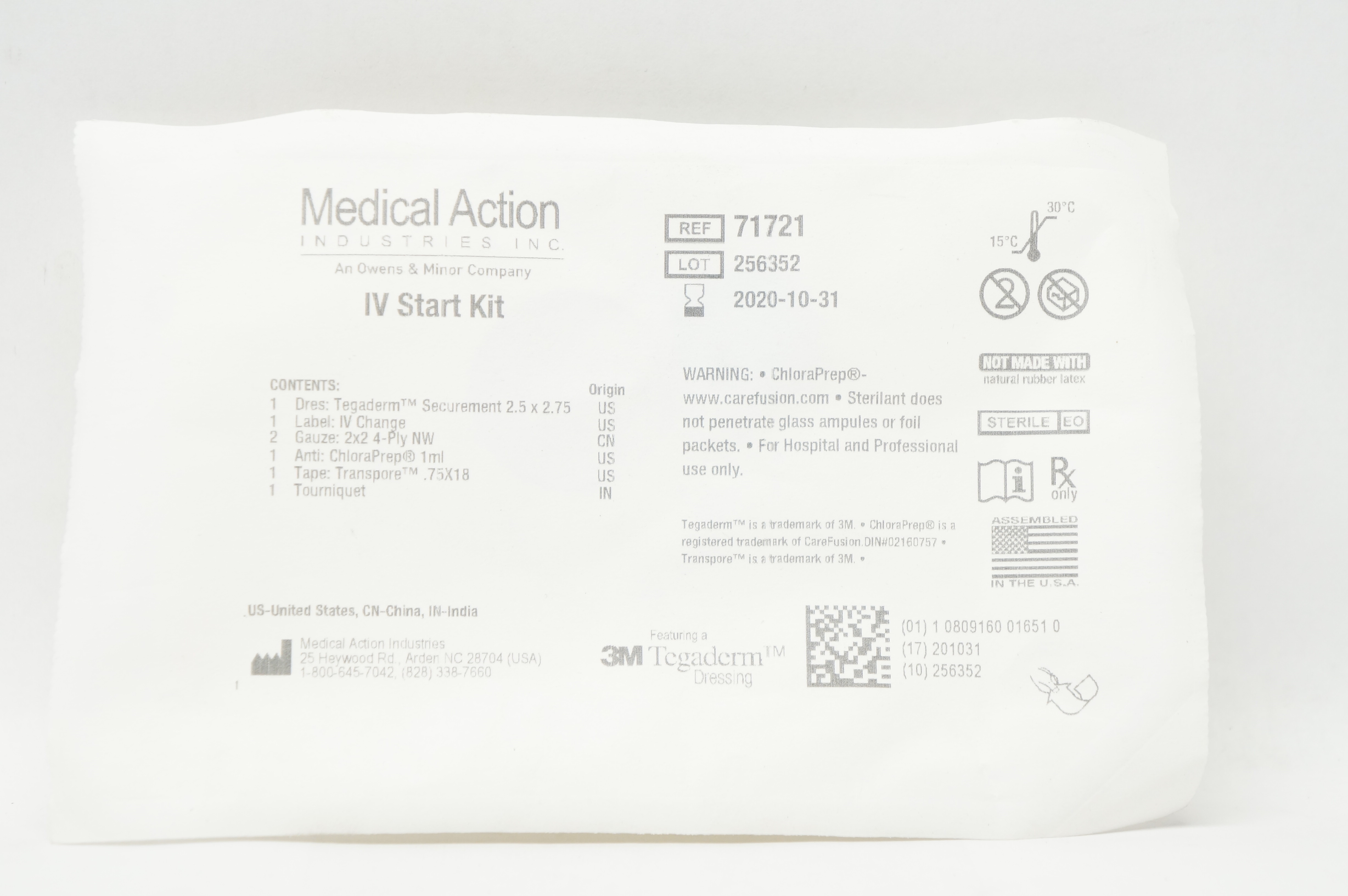 Medical Action Industries 71721 Featuring 3M Tegaderm Dressing IV Start Kit (x)