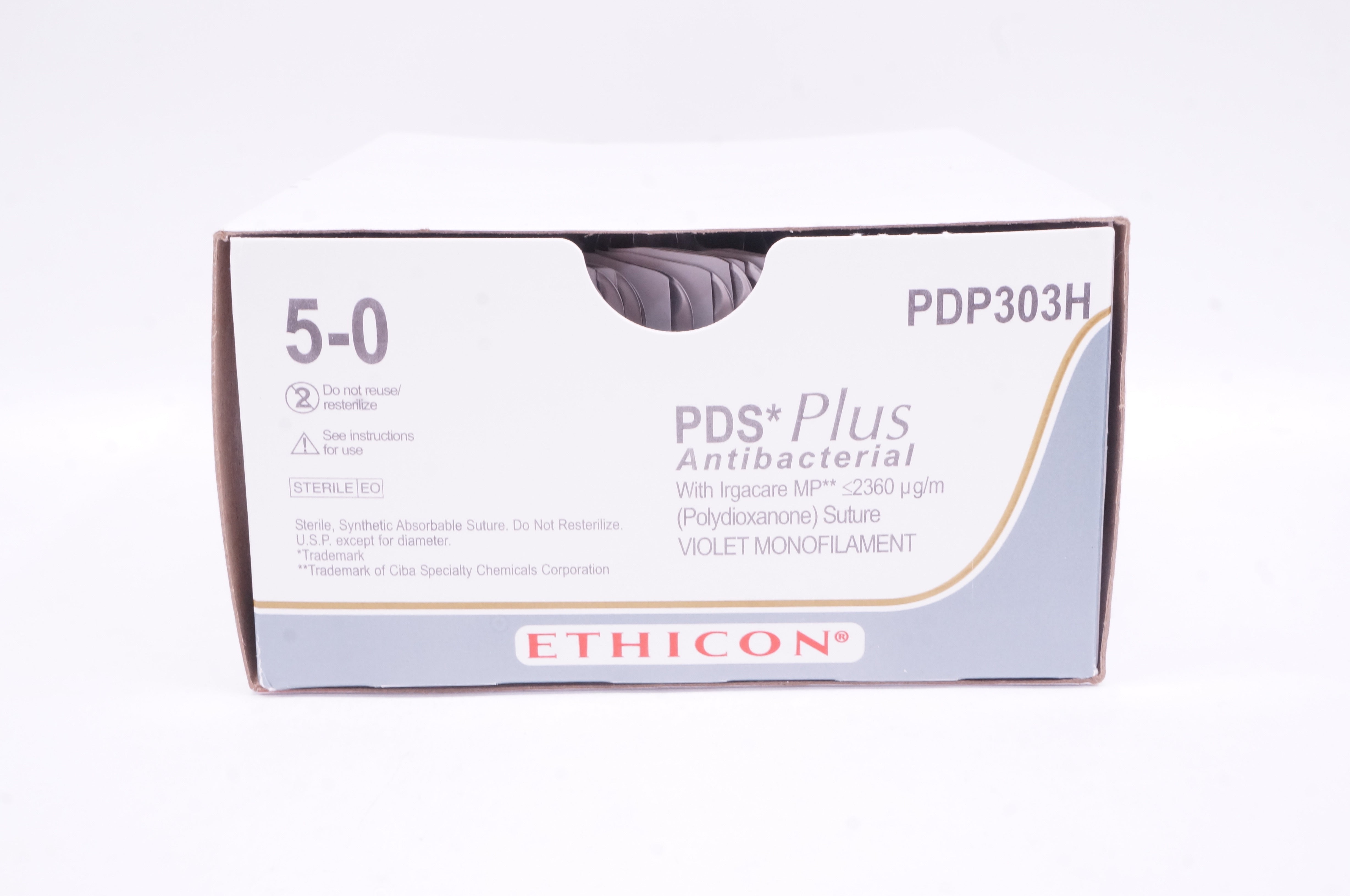 Ethicon PDP303H 5-0 PDS Plus, RB-1, 17mm 1/2c Taper, 27inch (x) - Box of 34