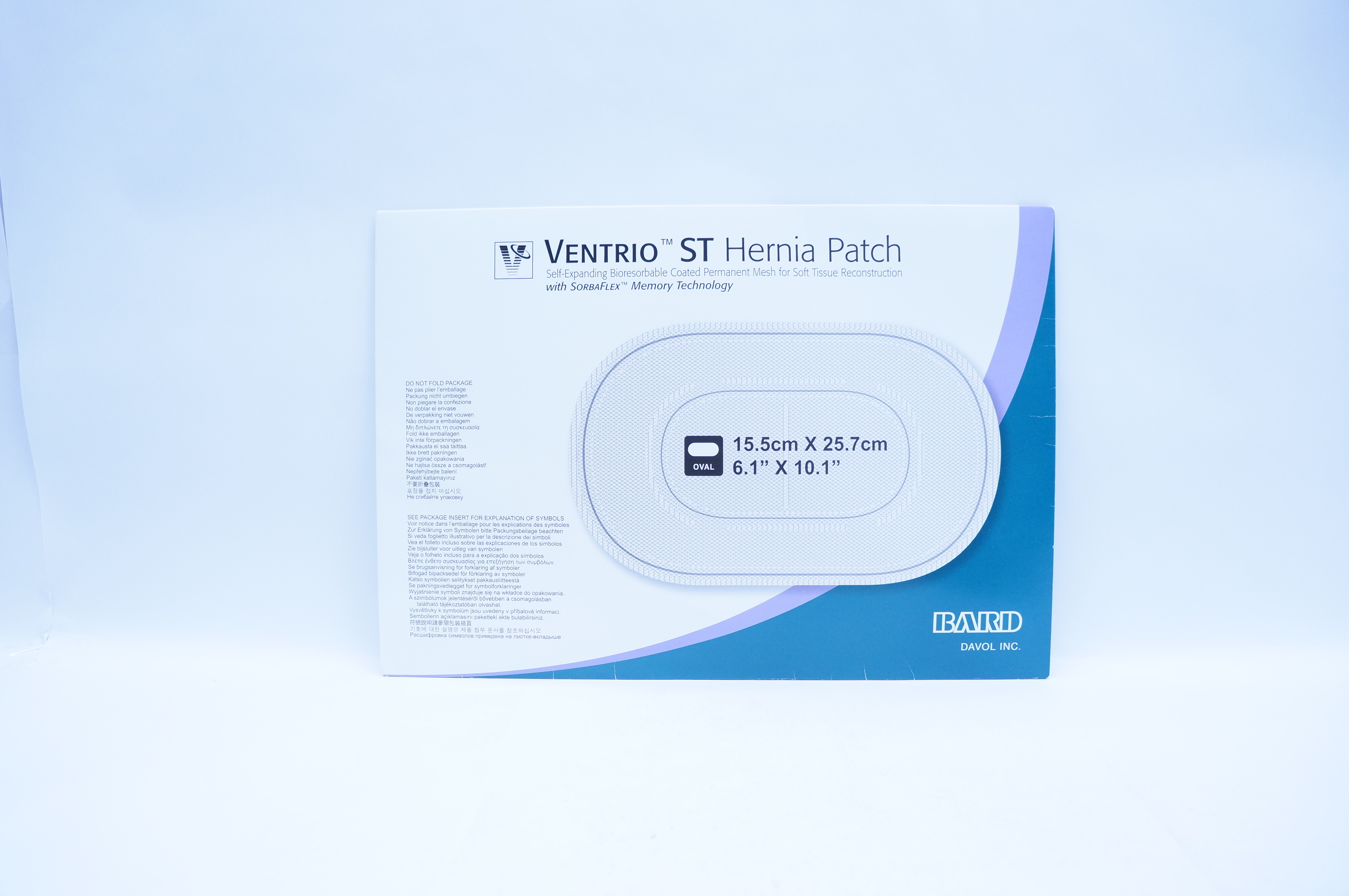 Bard 5950060 Davol Ventrio ST Hernia Patch 6.1 x 10.1inch (x)