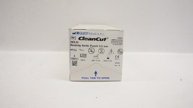 Quest Medical RCL35 CleanCut Rotating Aortic Punch 3.5mm - Box of 6