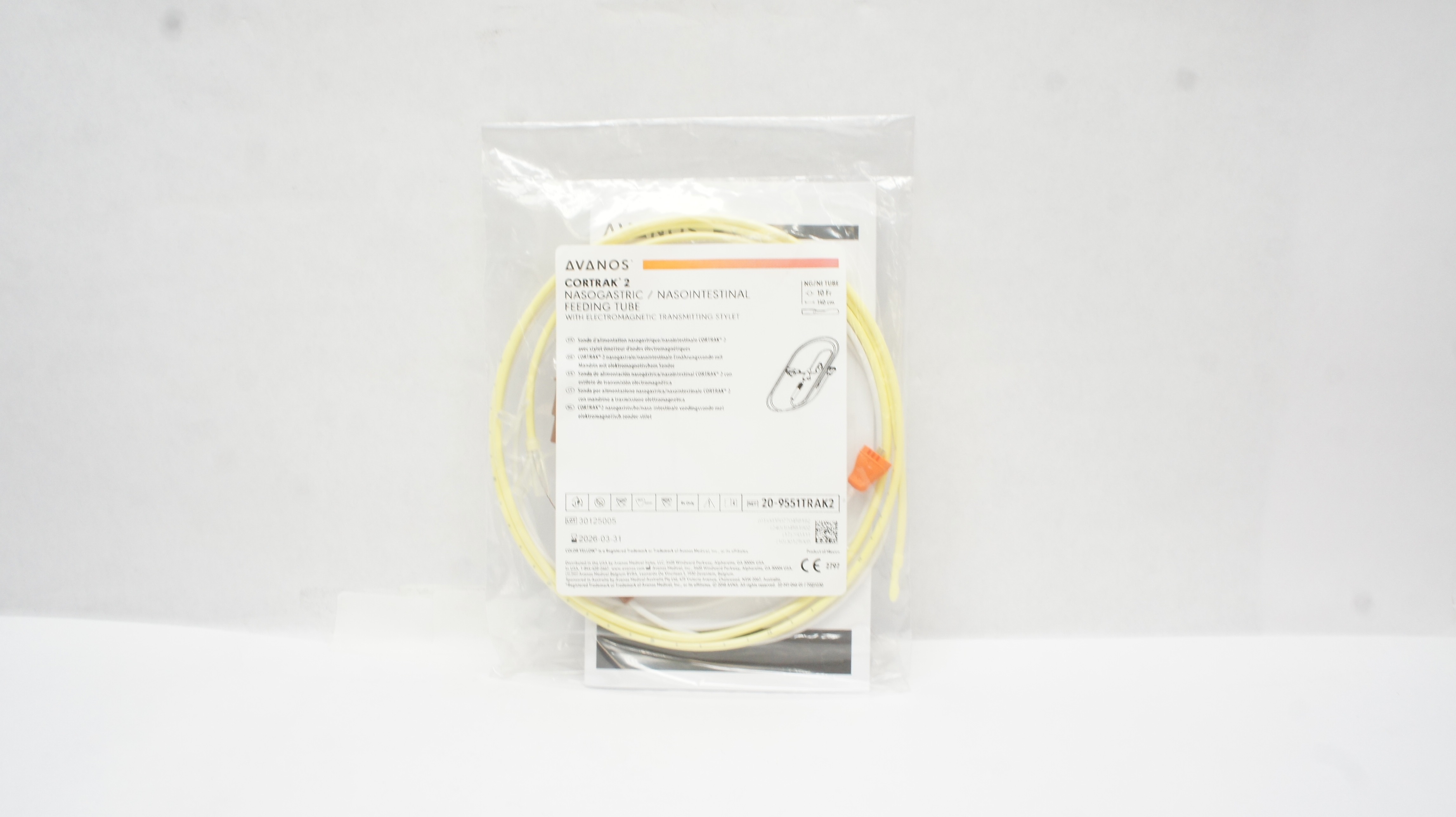 Avanos 20-9551TRAK2 2 Nasogastric Feeding Tube 10 Fr x 140cm