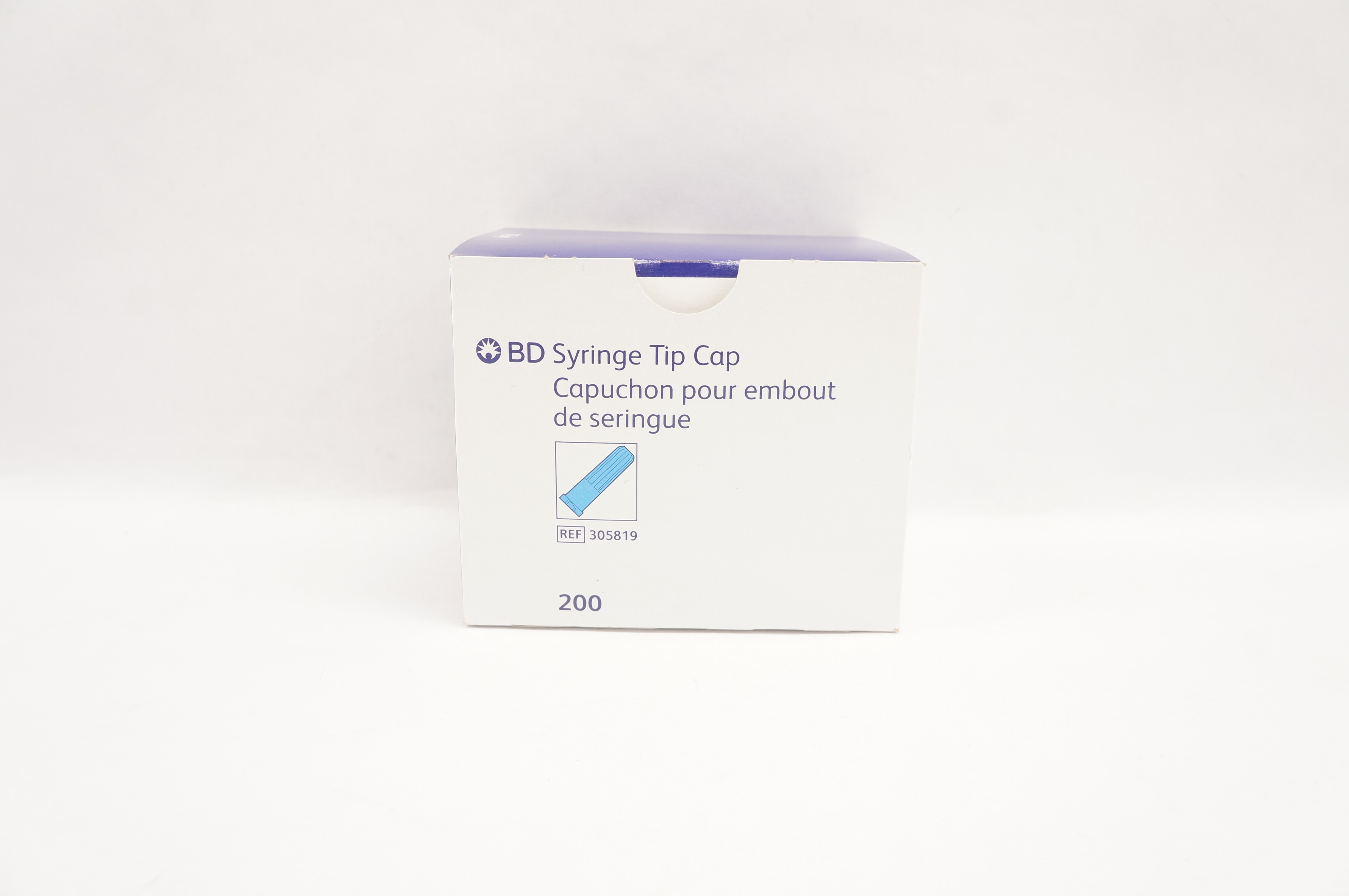 BD 305819 Syringe Tip Cap - Box of 200