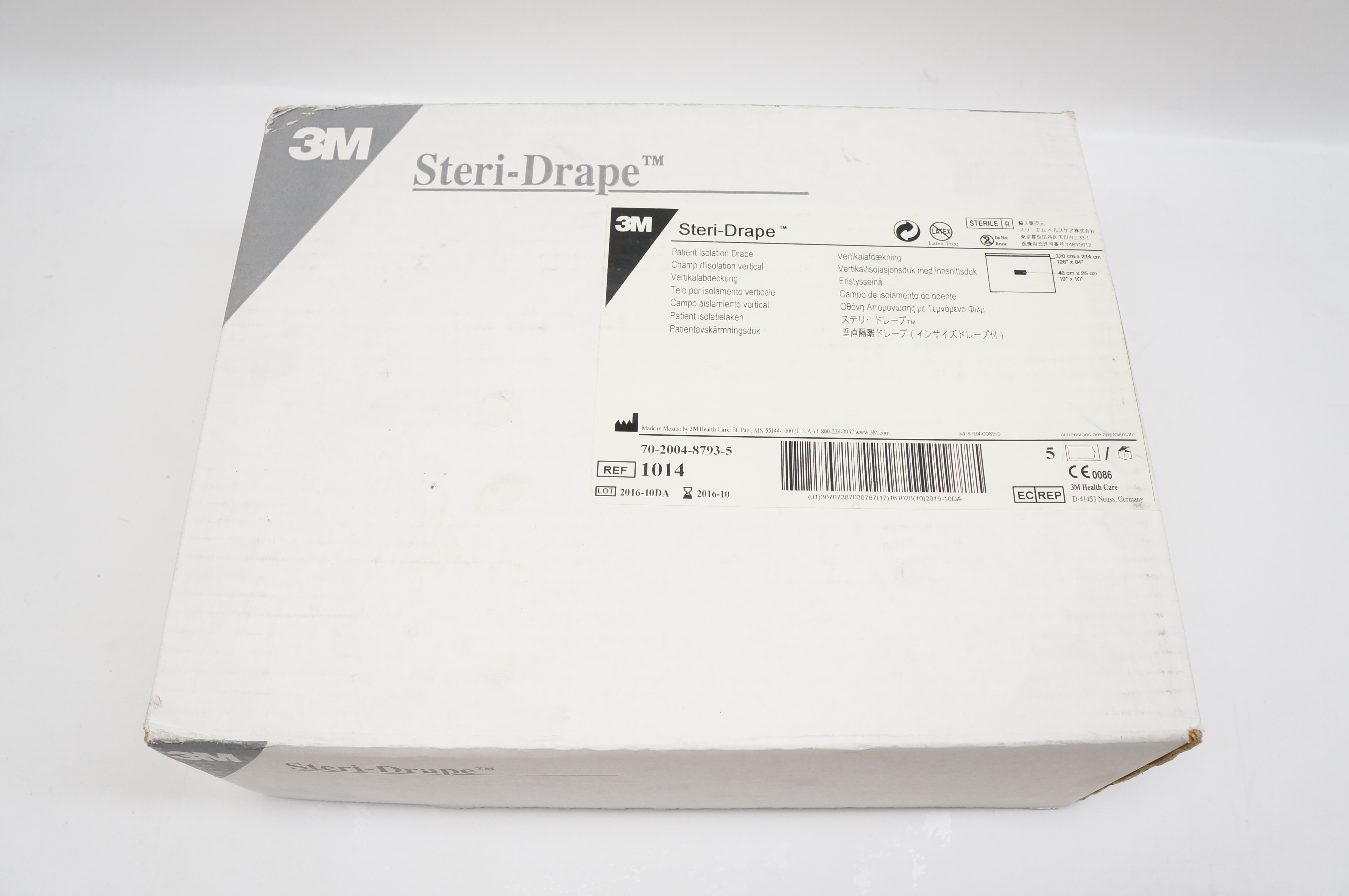3M 1014 Steri-Drape Isolation 126inch x 84inch (x) - Box of 5