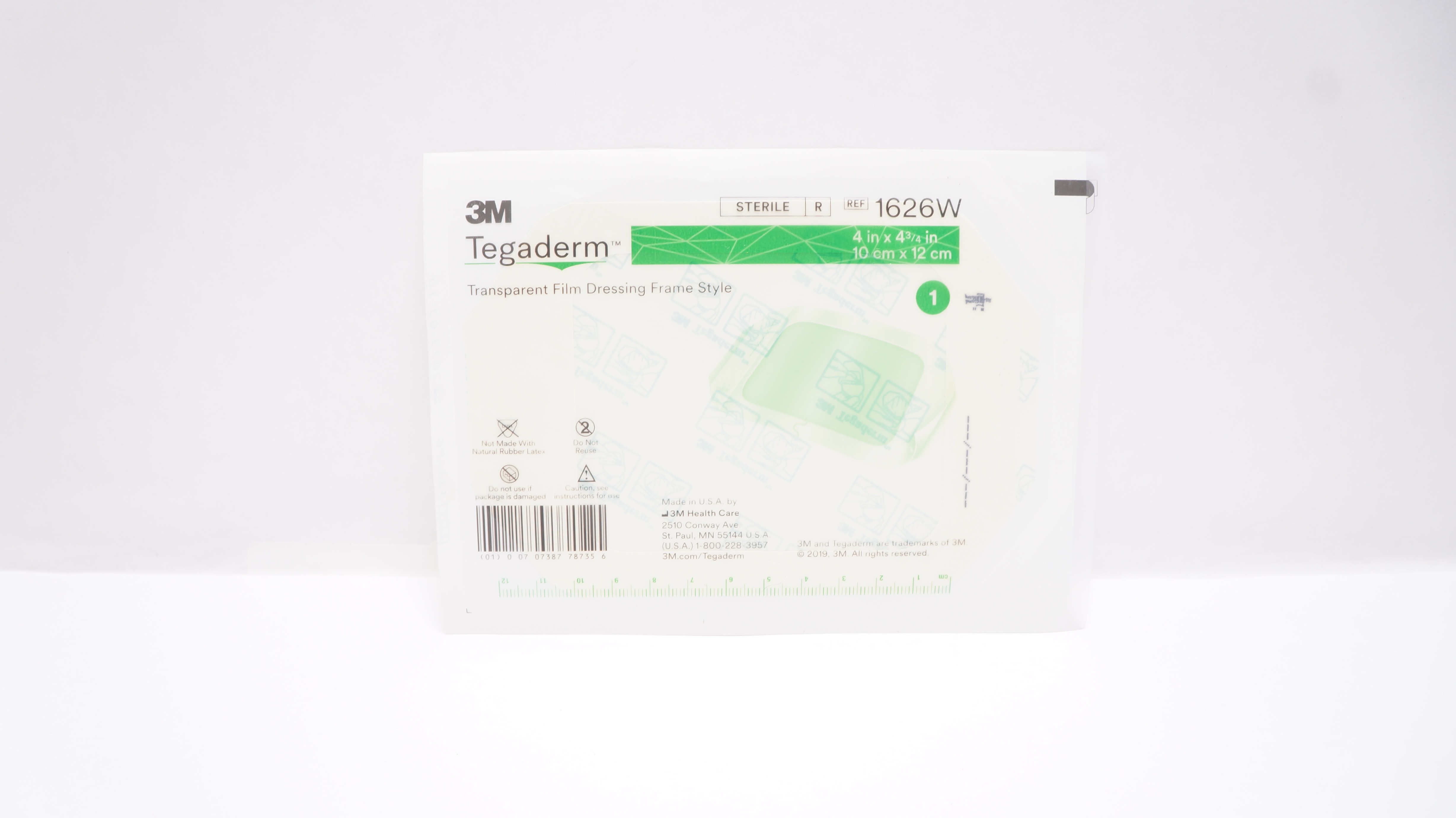 3M 1626W Tegaderm Transparent Film Dressing Frame Style 4inch x 4-3/4inch (x)