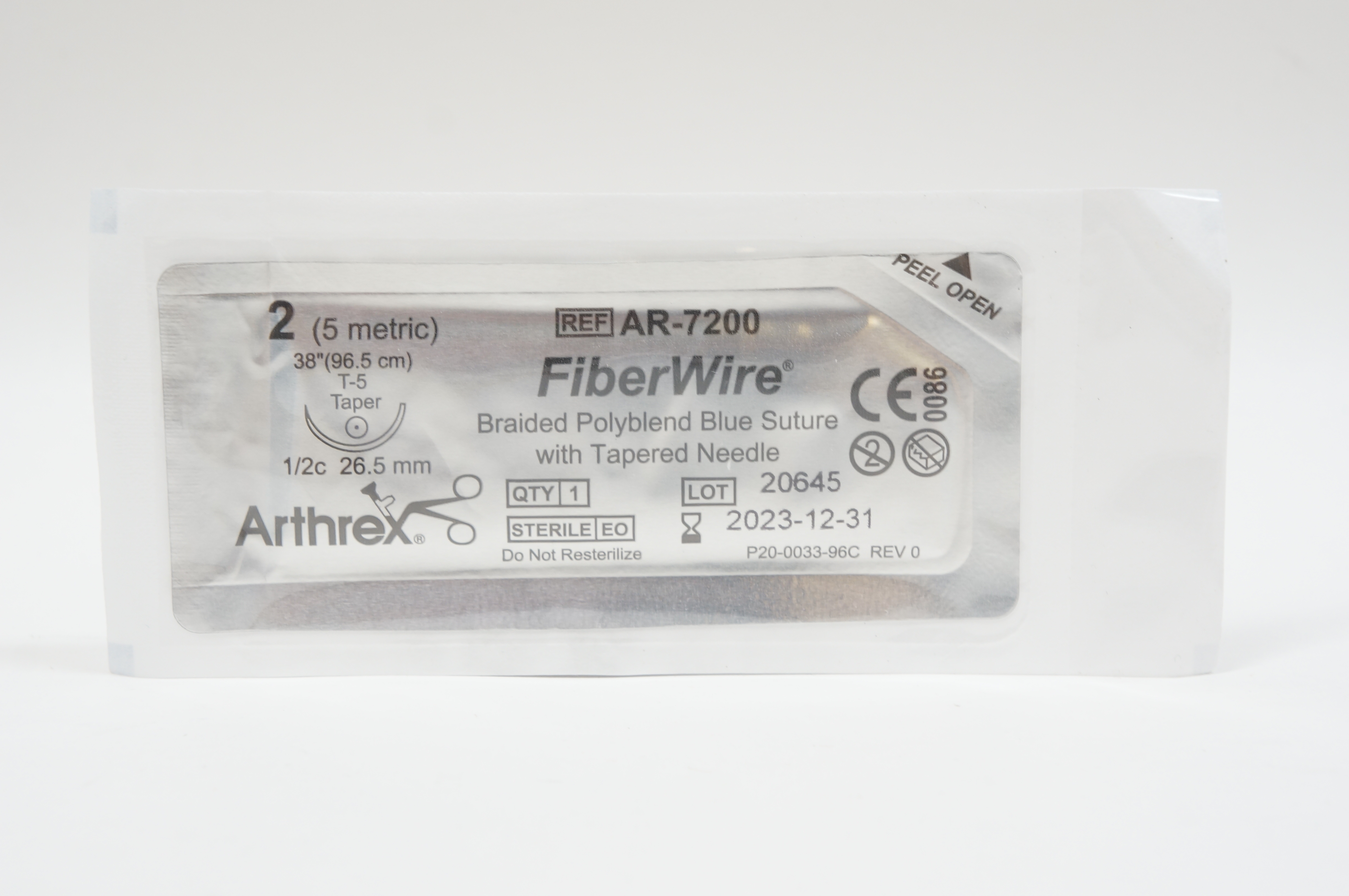 Arthrex AR-7220 2 FiberWire, T-5 Taper, 1/2c 26.5mm , 38inch